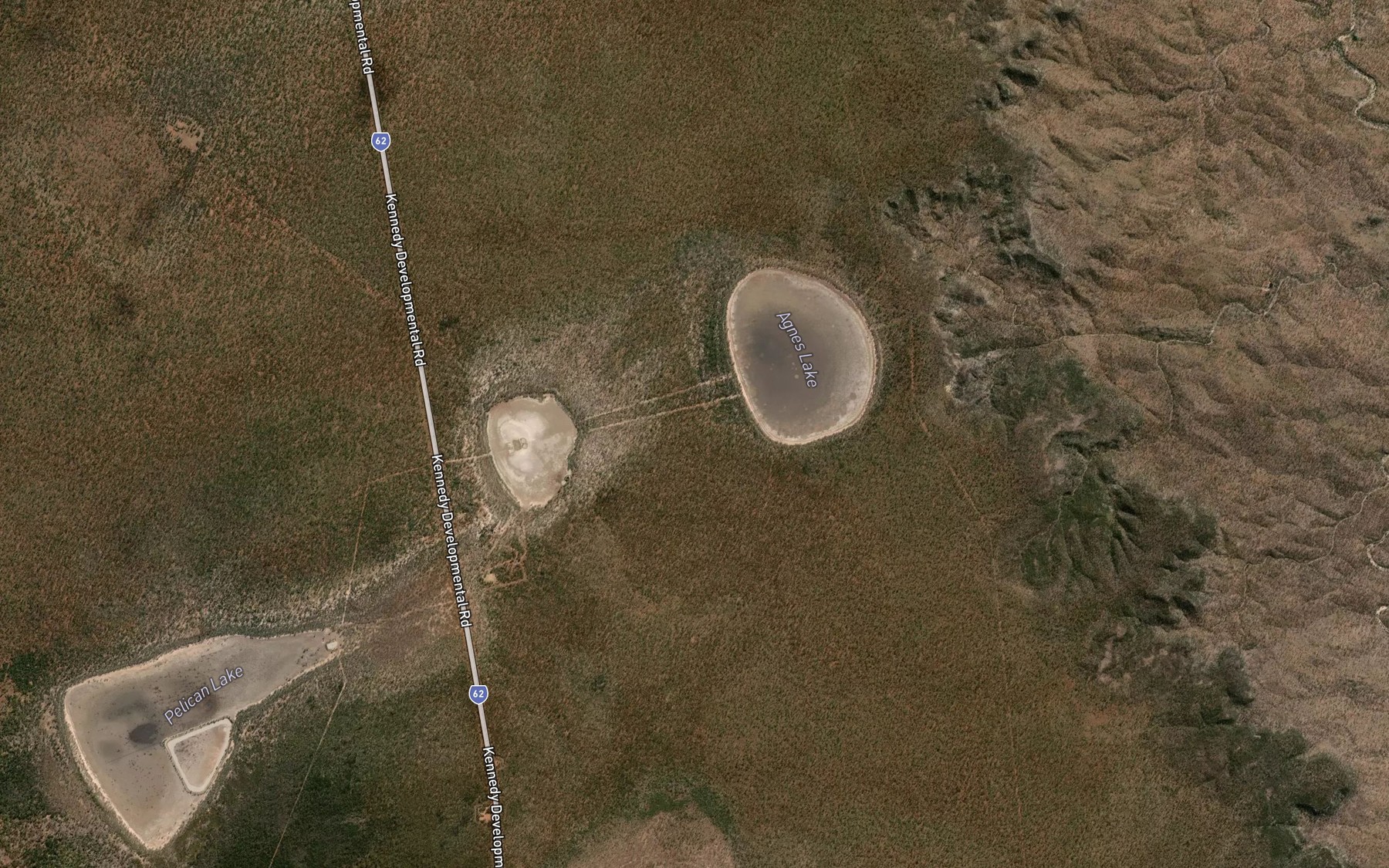 Satellite map of the Agnes Lake