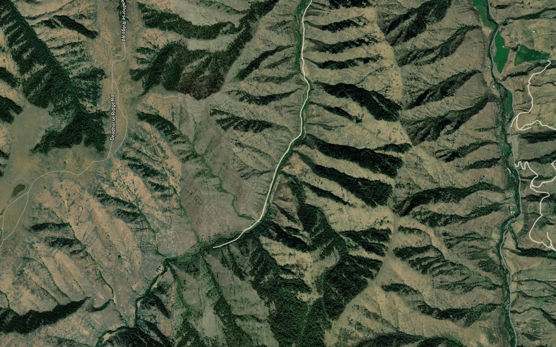Satellite map of the Warden Creek