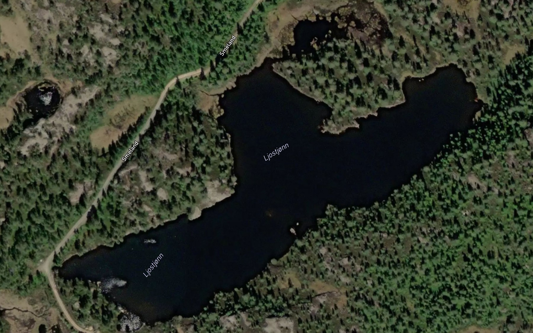 Satellite map of the Ljostjonn