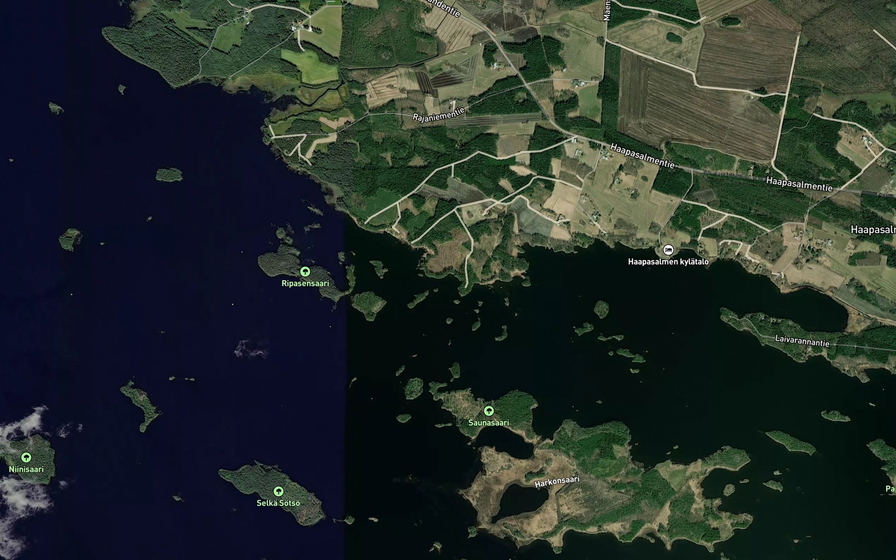 Satellite map of the Ukonlahti