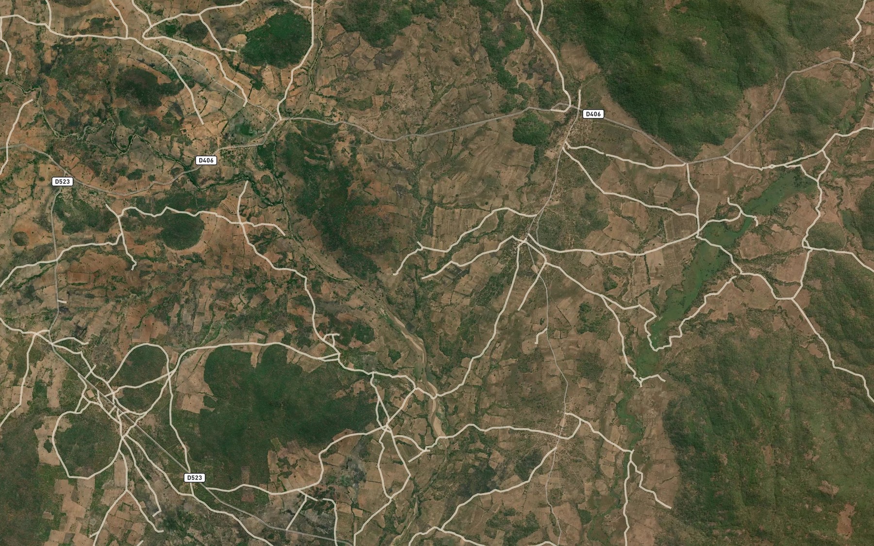 Satellite map of the Gara