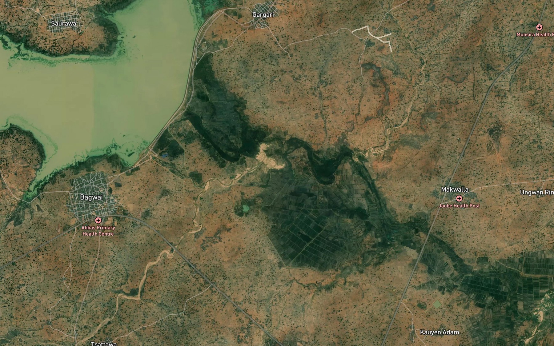 Satellite map of the River Yalawan