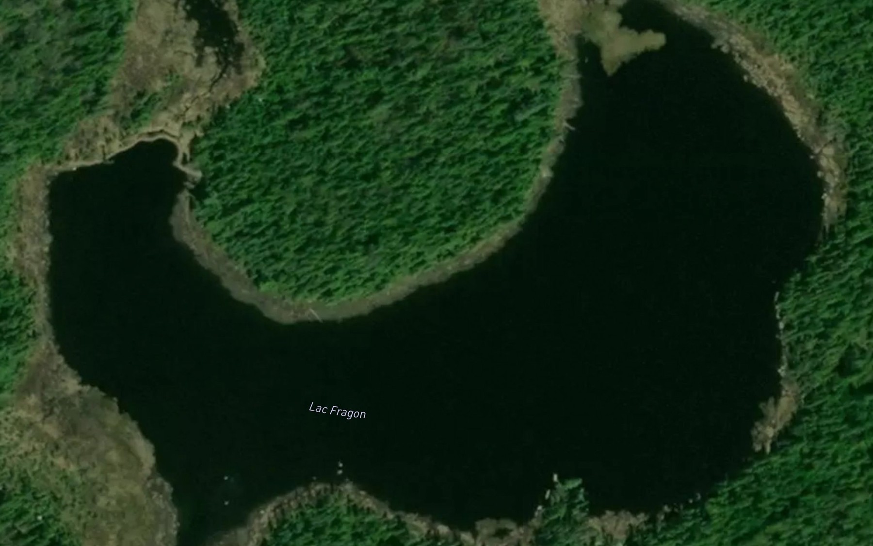 Satellite map of the Lac Fragon