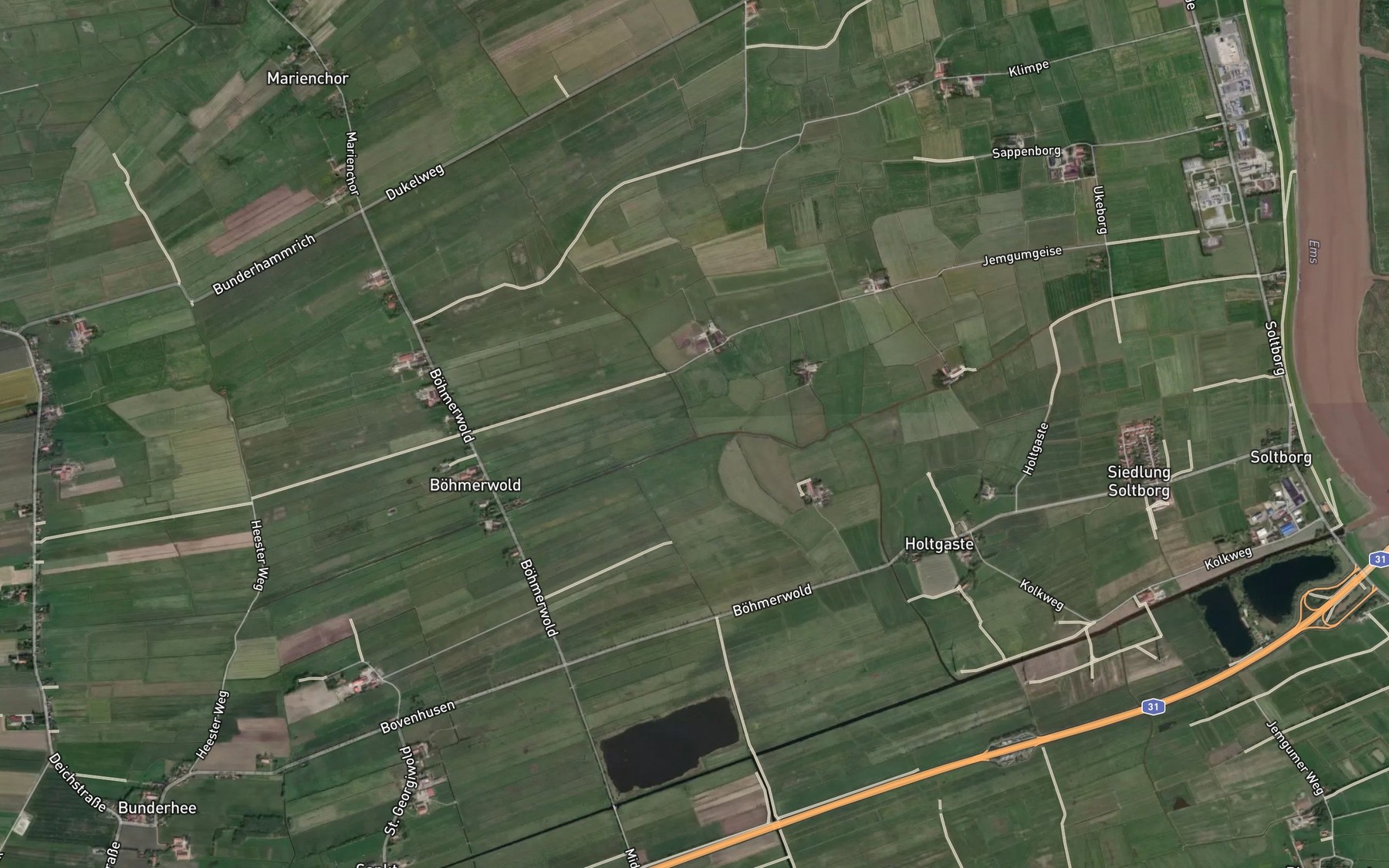 Satellite map of the Dwarstief