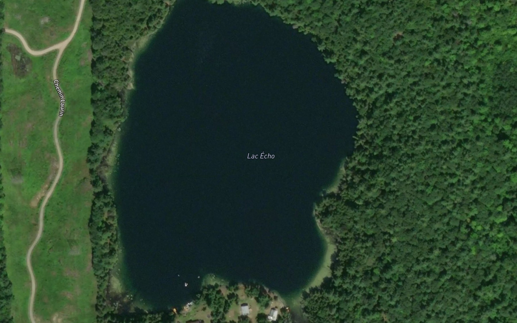 Satellite map of the Lac Echo