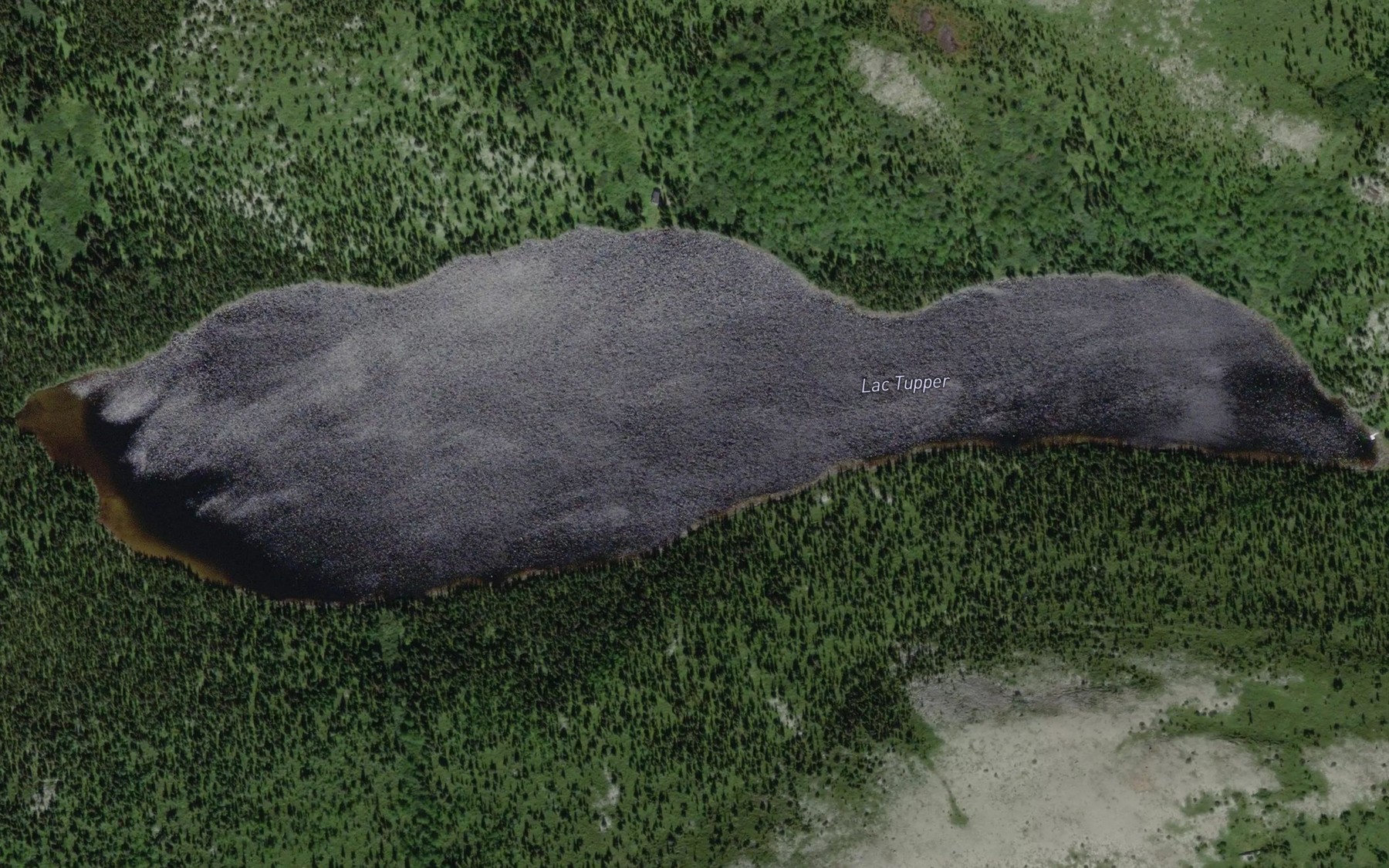 Satellite map of the Lac Tupper