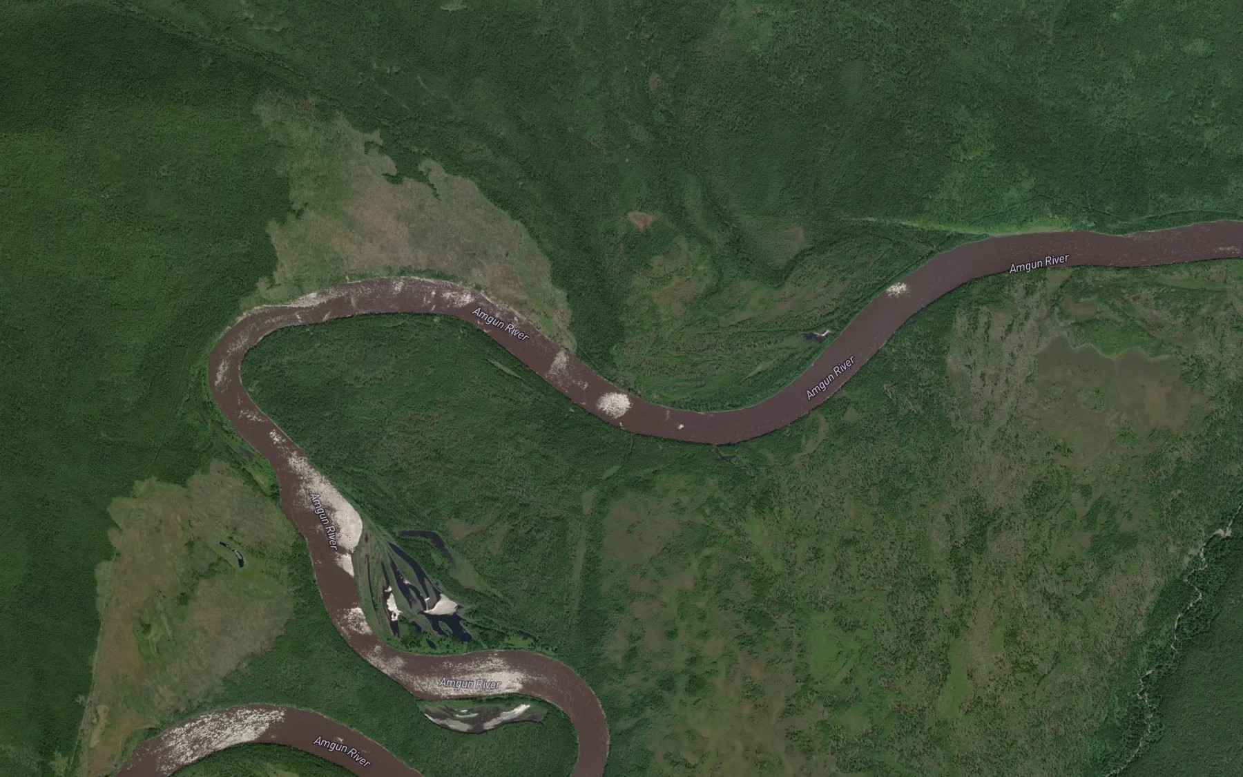 Satellite map of the Malyy Dekan