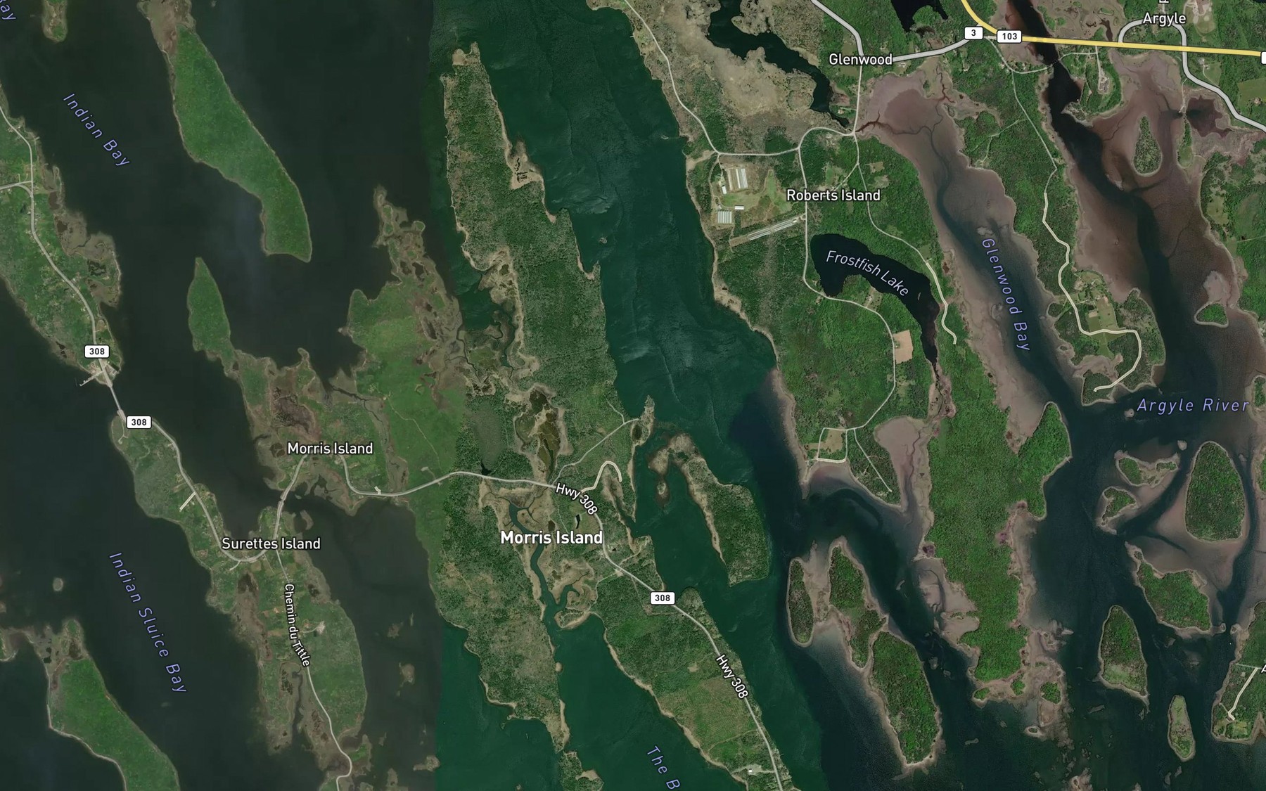 Satellite map of the Roberts Anchorage