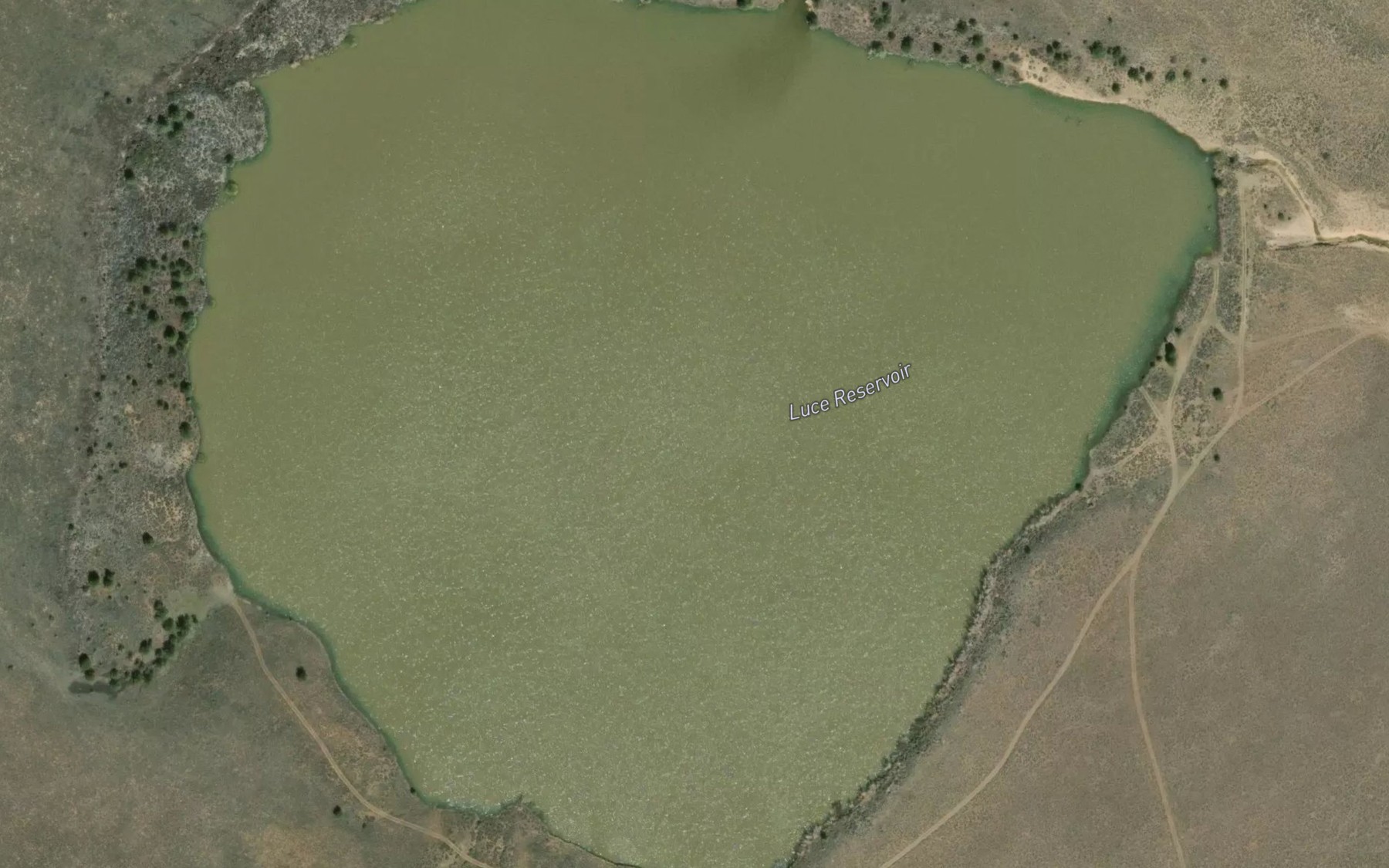 Satellite map of the Luce Reservoir