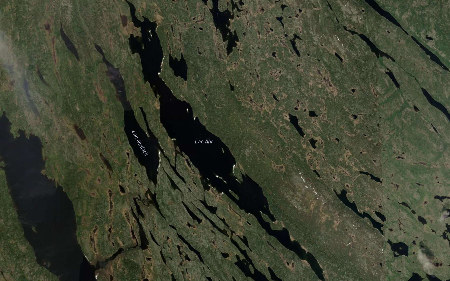 Satellite map of the Lac Ahr