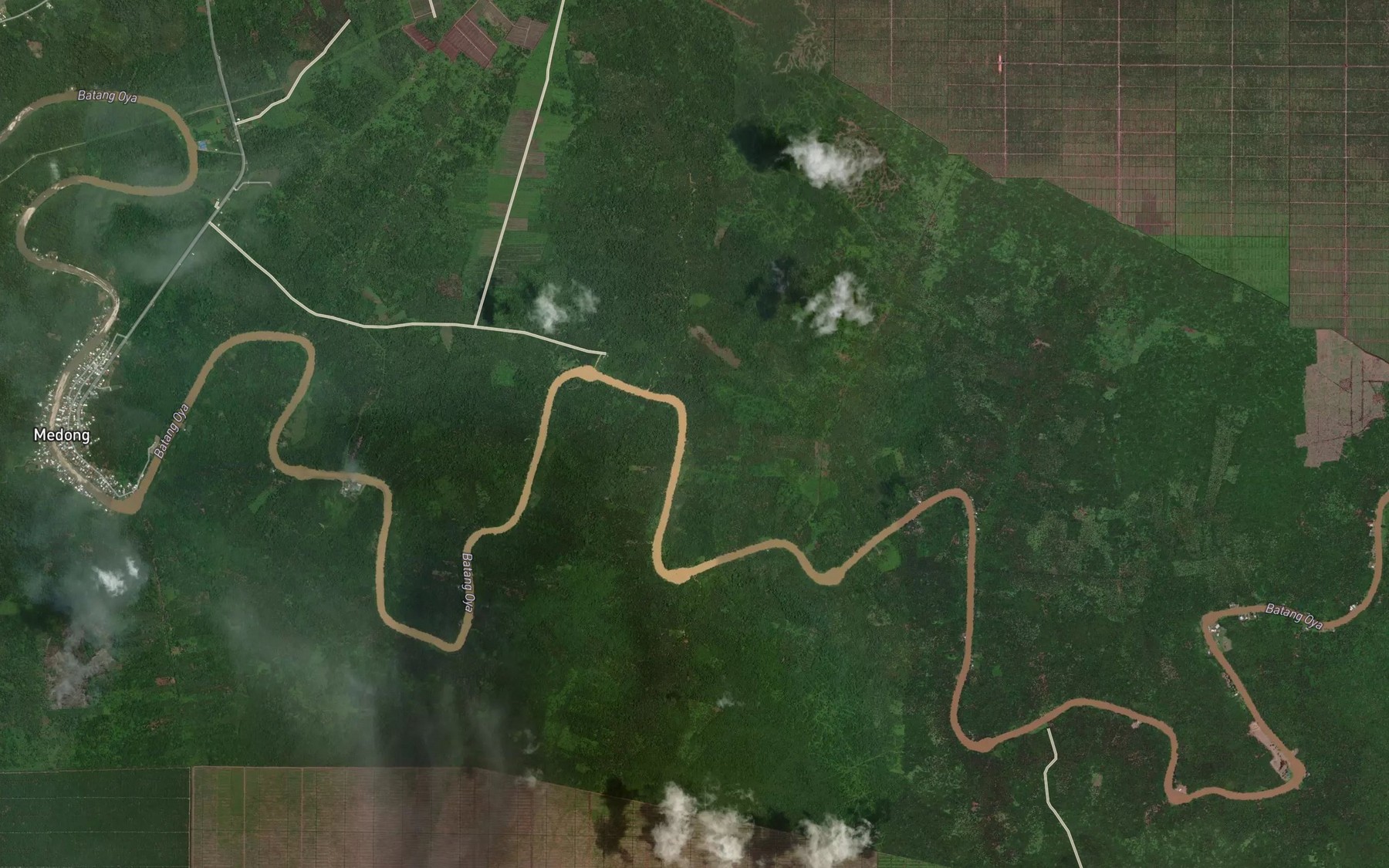 Satellite map of the Simpang Sungai Lebasau