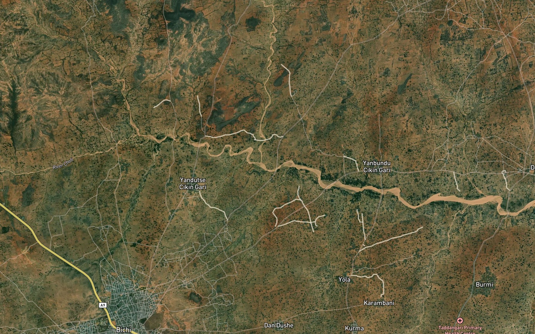 Satellite map of the River Kaukau