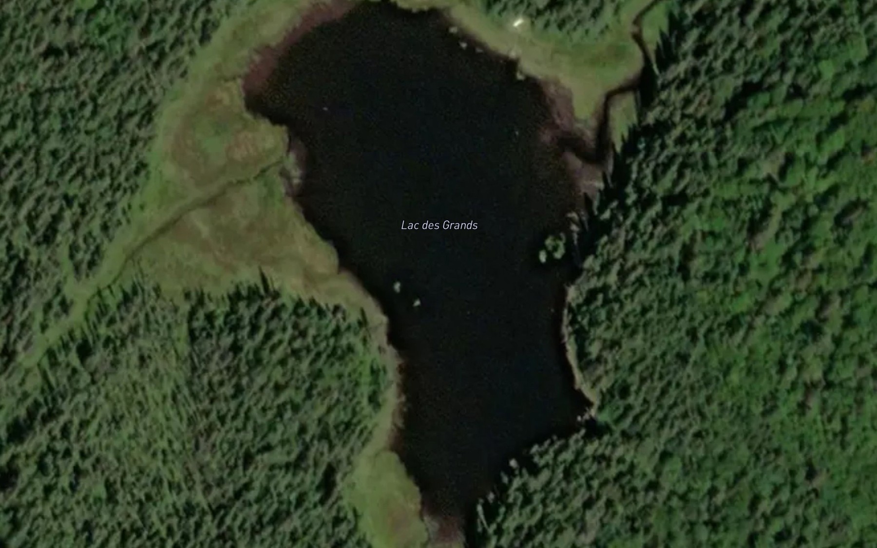Satellite map of the Lac des Grands