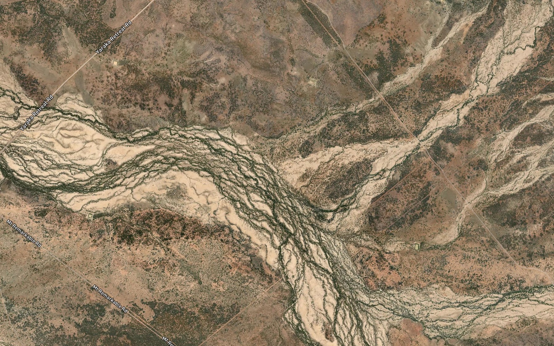 Satellite map of the Alice Creek