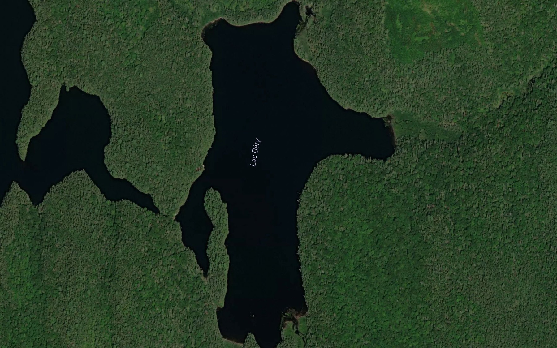 Satellite map of the Lac Dery