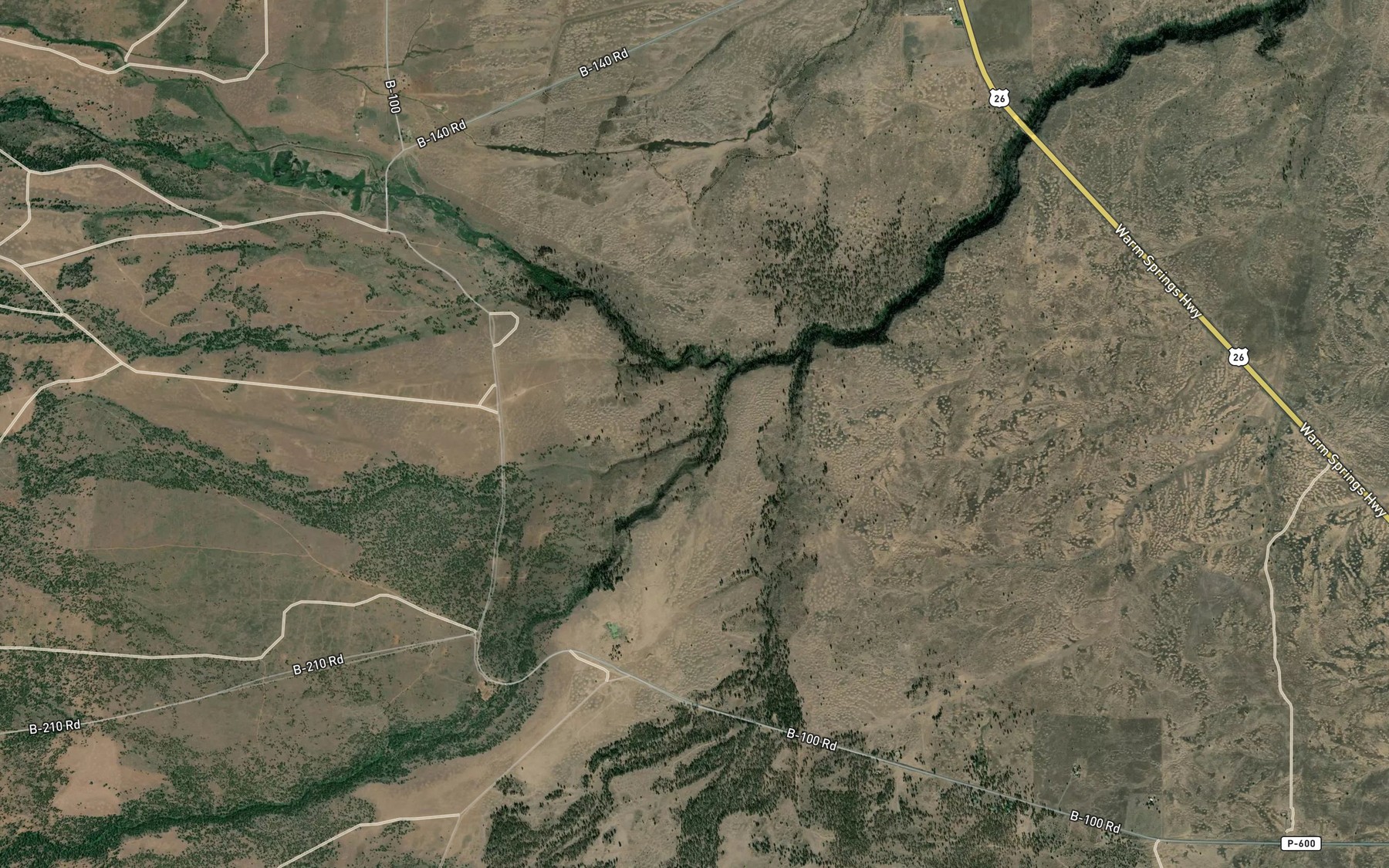 Satellite map of the Middle Creek