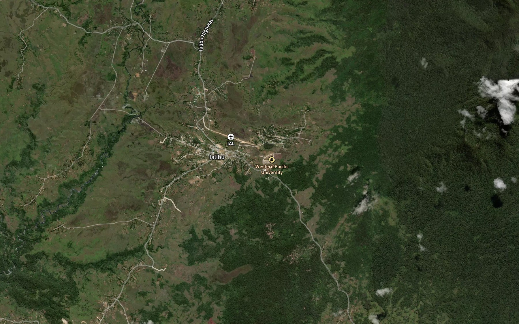 Satellite map of the Pombre Lineage Creek