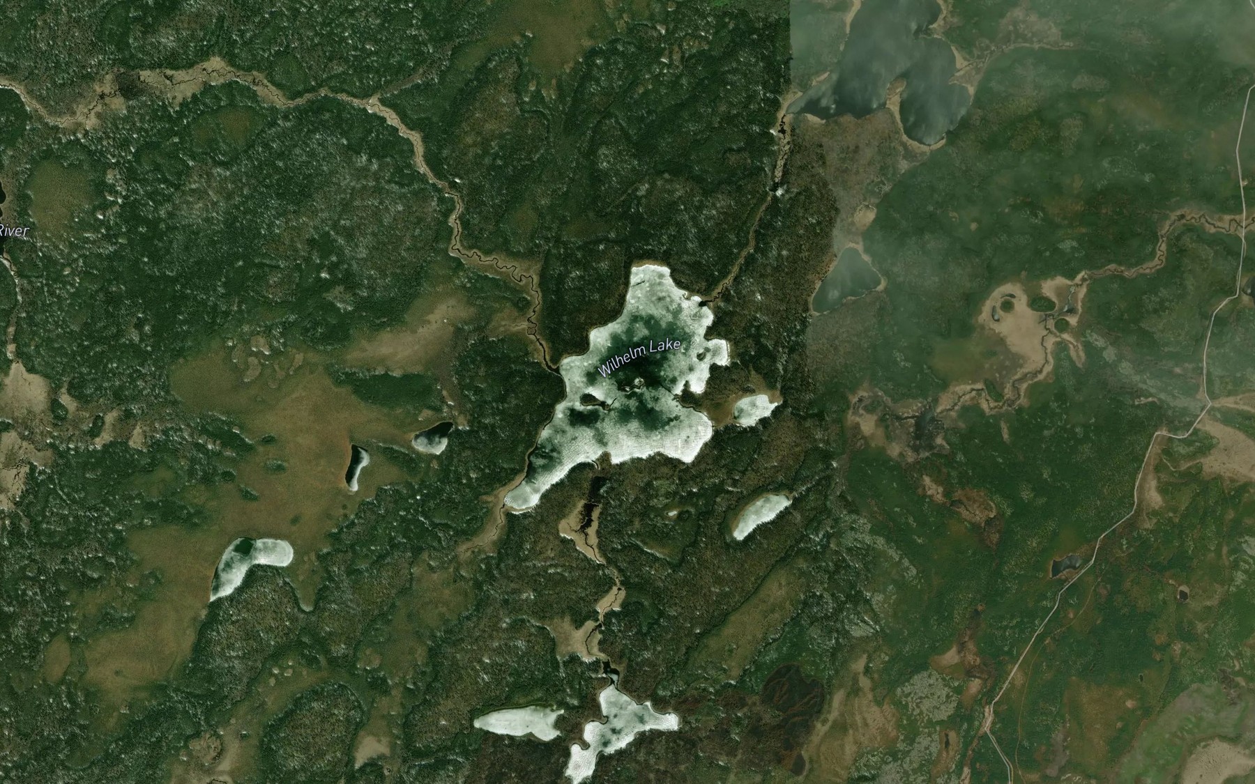 Satellite map of the Wilhelm Lake