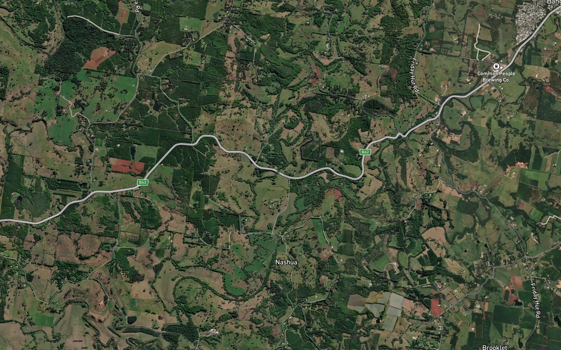 Satellite map of the Skinners Creek