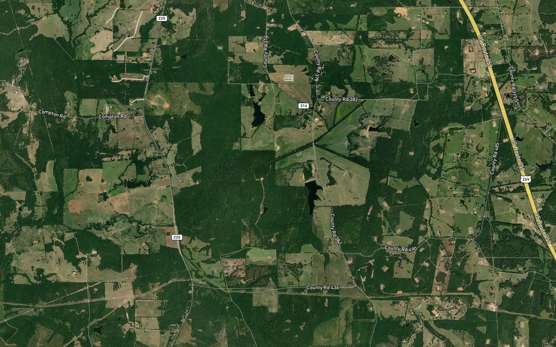 Satellite map of the Morris Lake