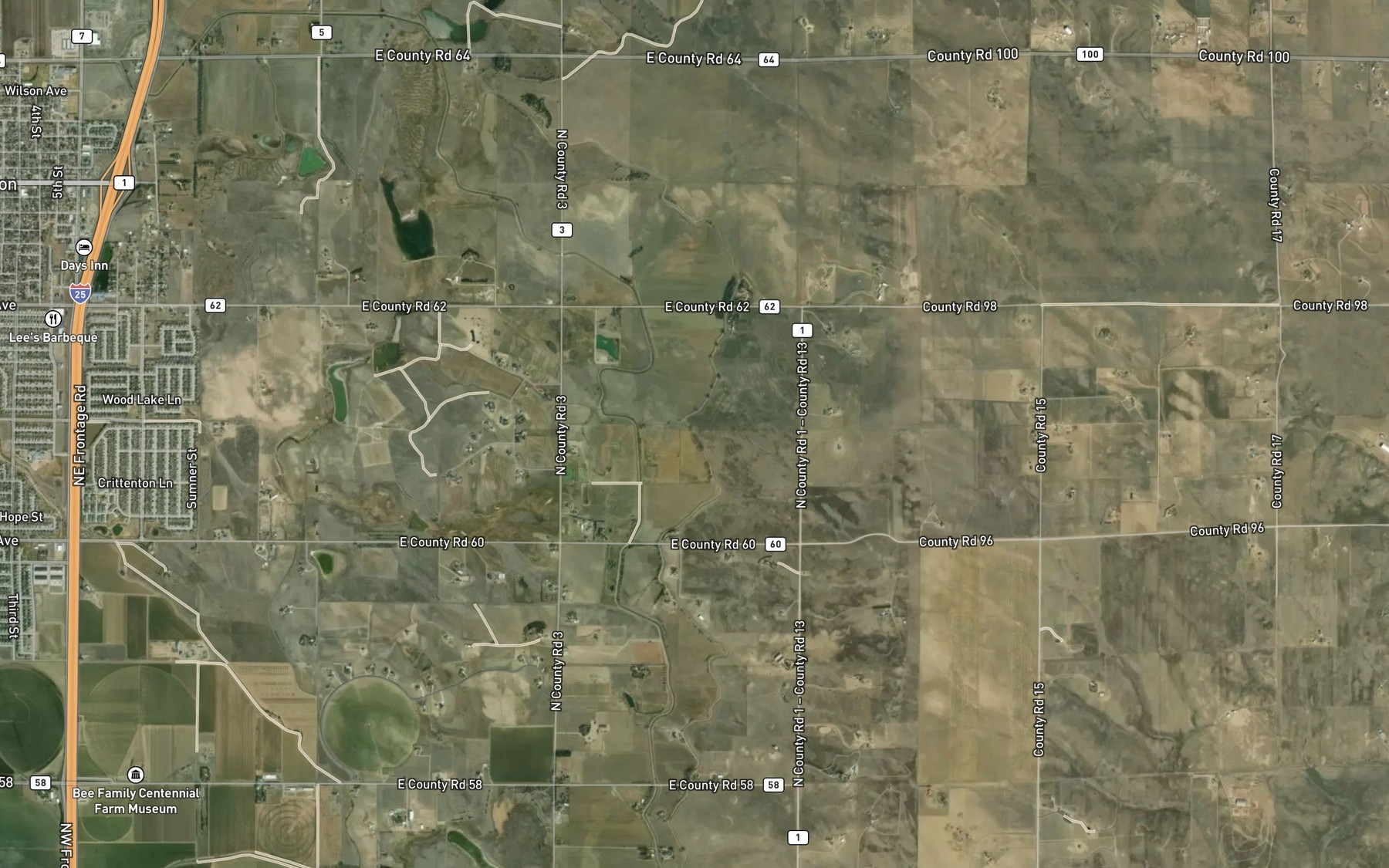 Satellite map of the Cowan Lateral