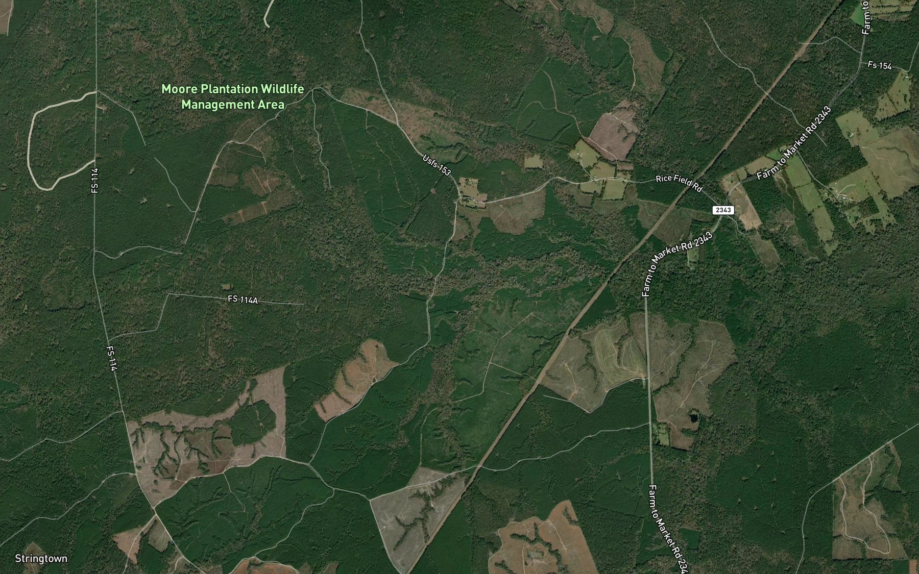 Satellite map of the Sixmile Creek