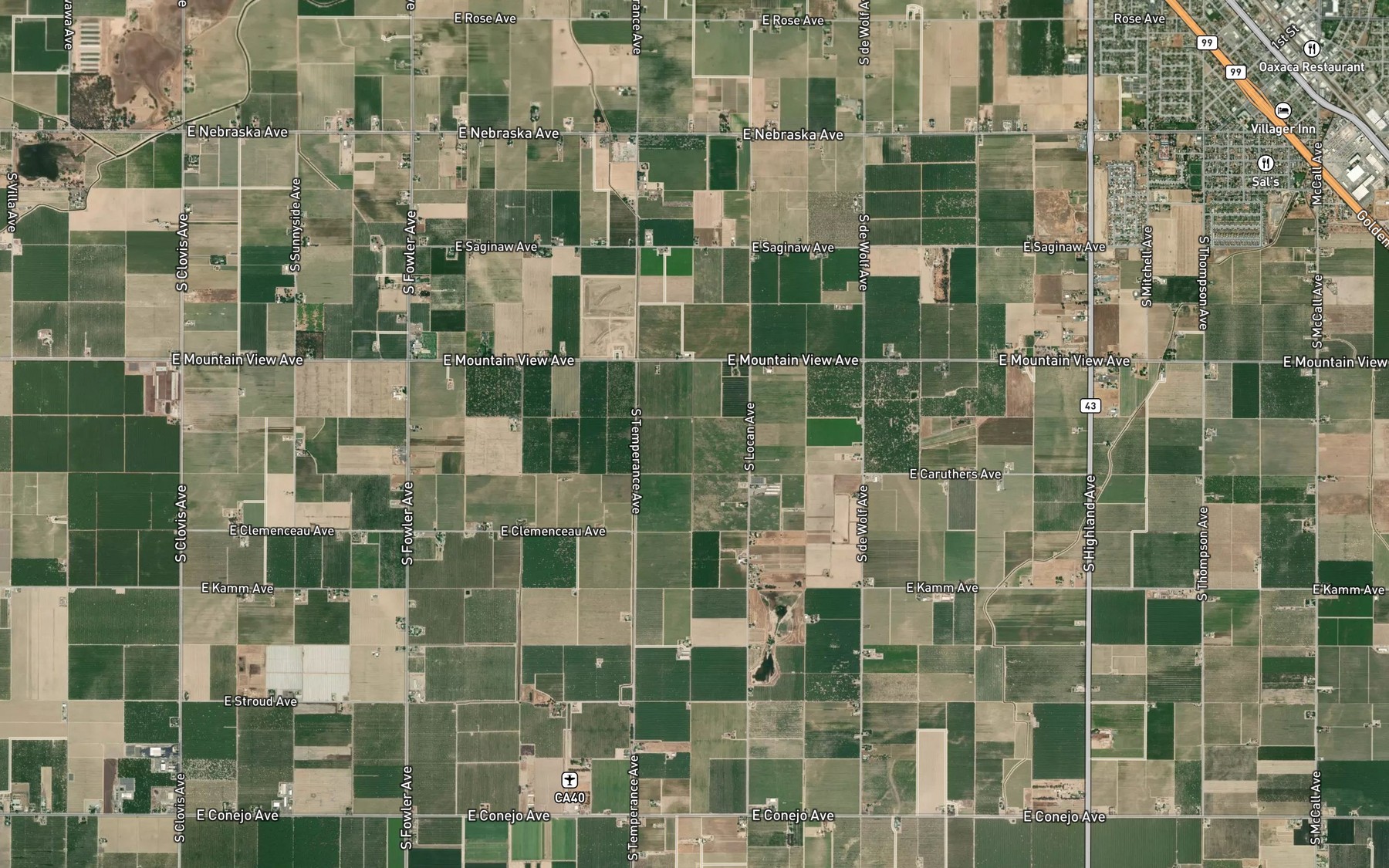 Satellite map of the One Thousand Eight Hundred Eighty One Ditch