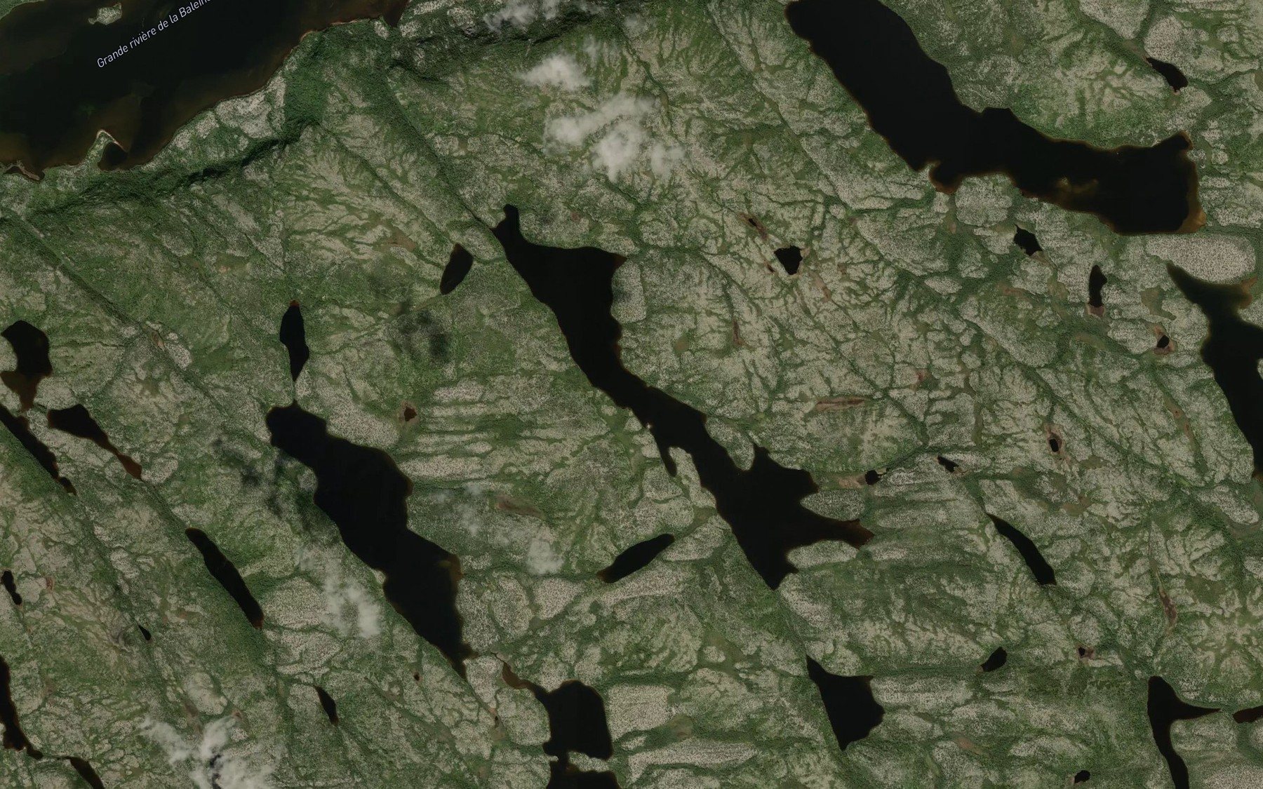 Satellite map of the Lac Kukamaw