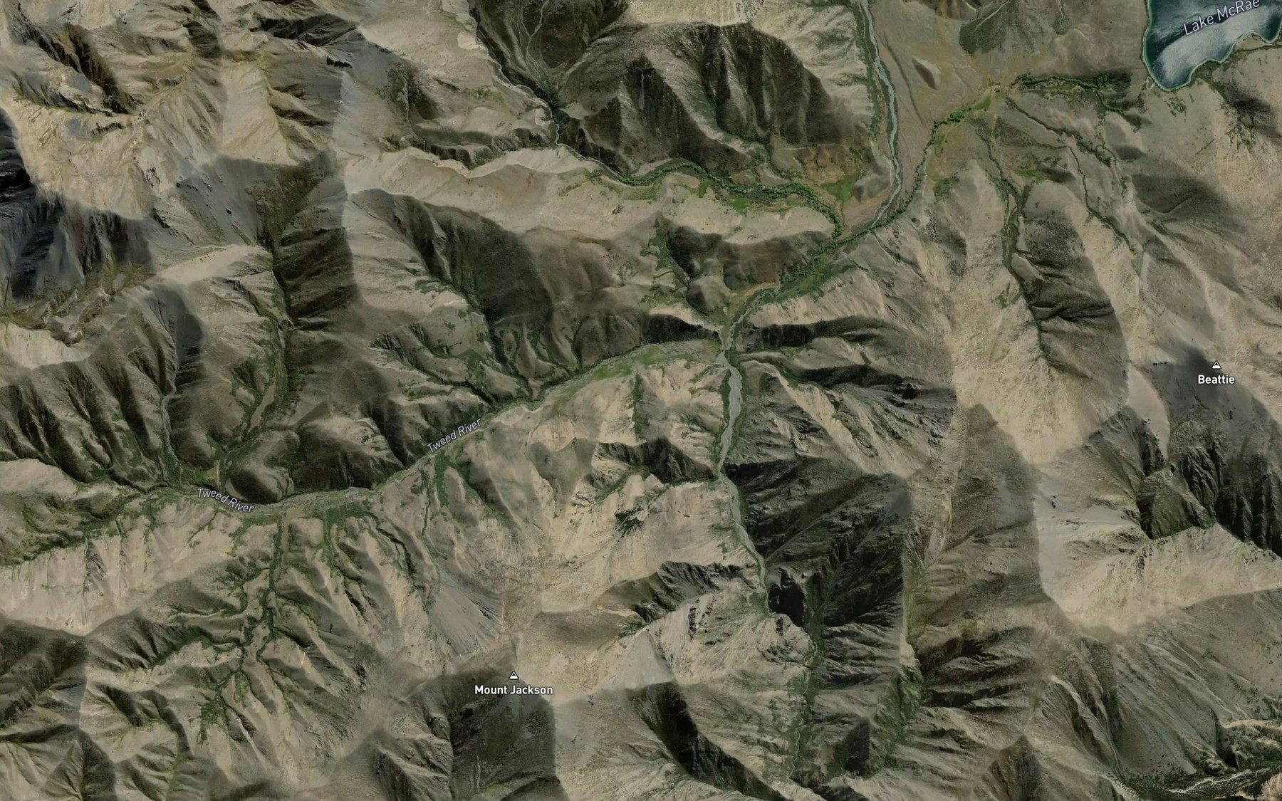 Satellite map of the Tweed River