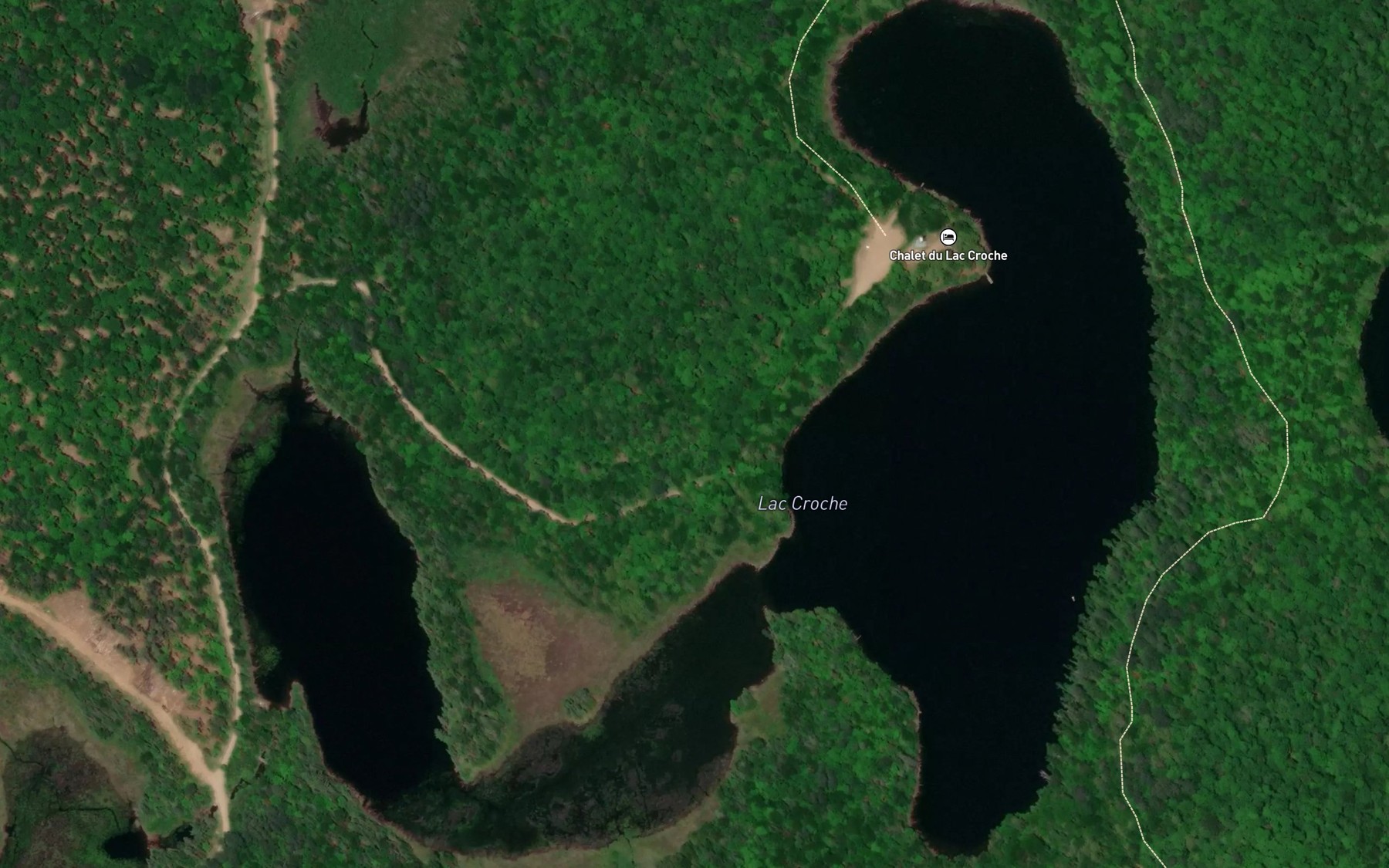 Satellite map of the Lac Croche