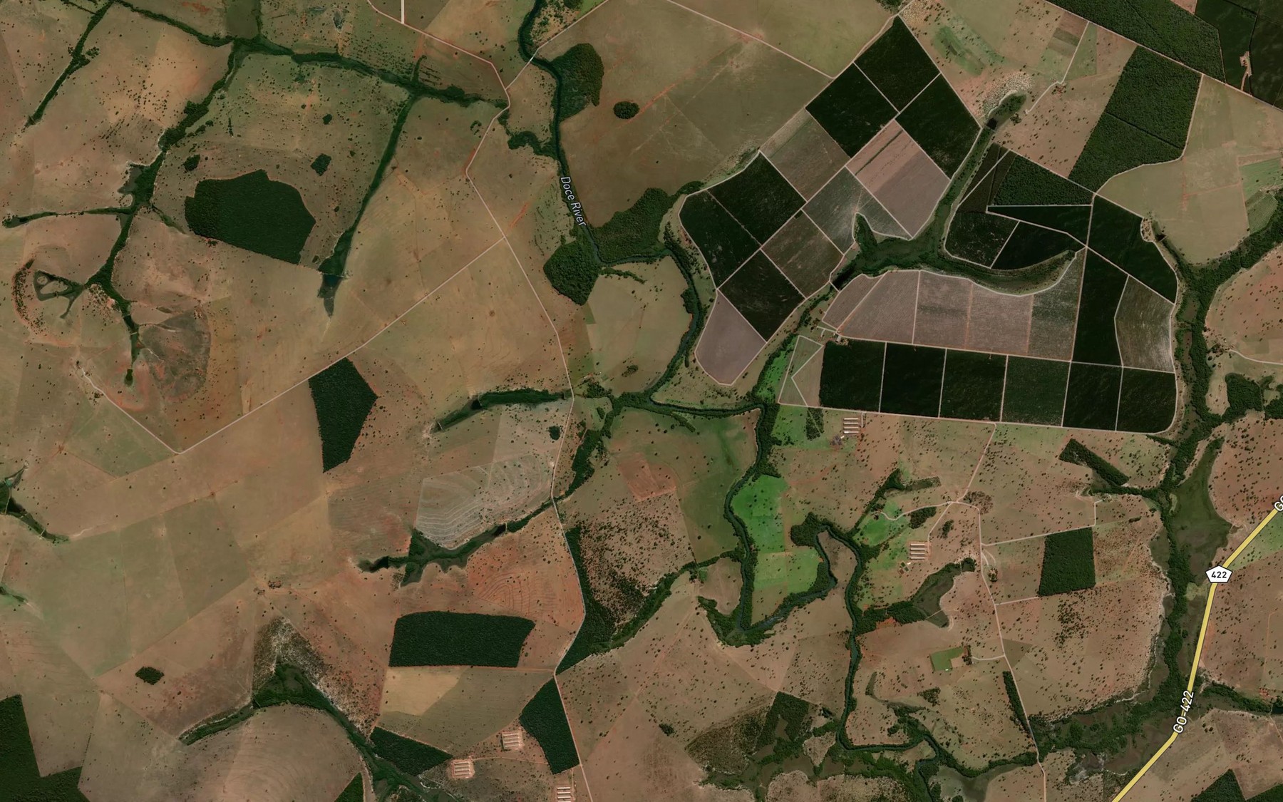 Satellite map of the Corrego da Tapera