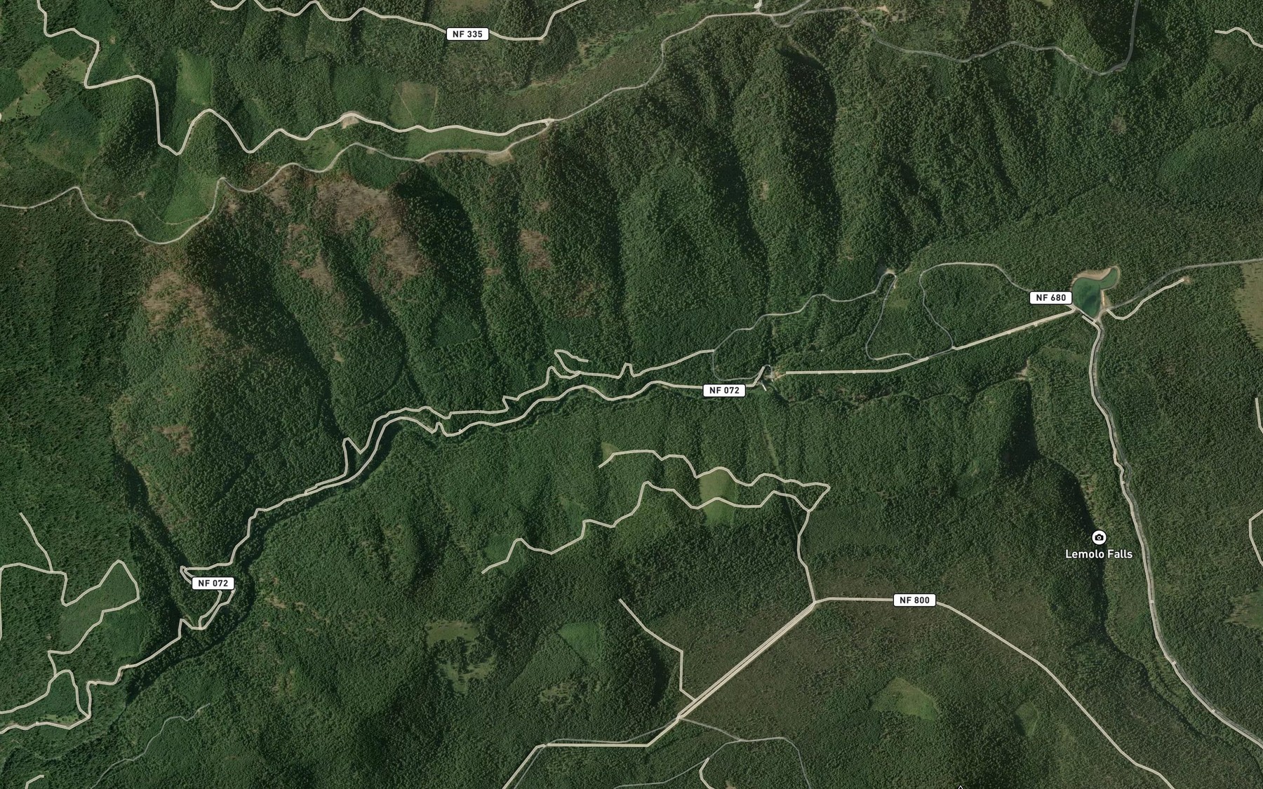 Satellite map of the Nancy Creek