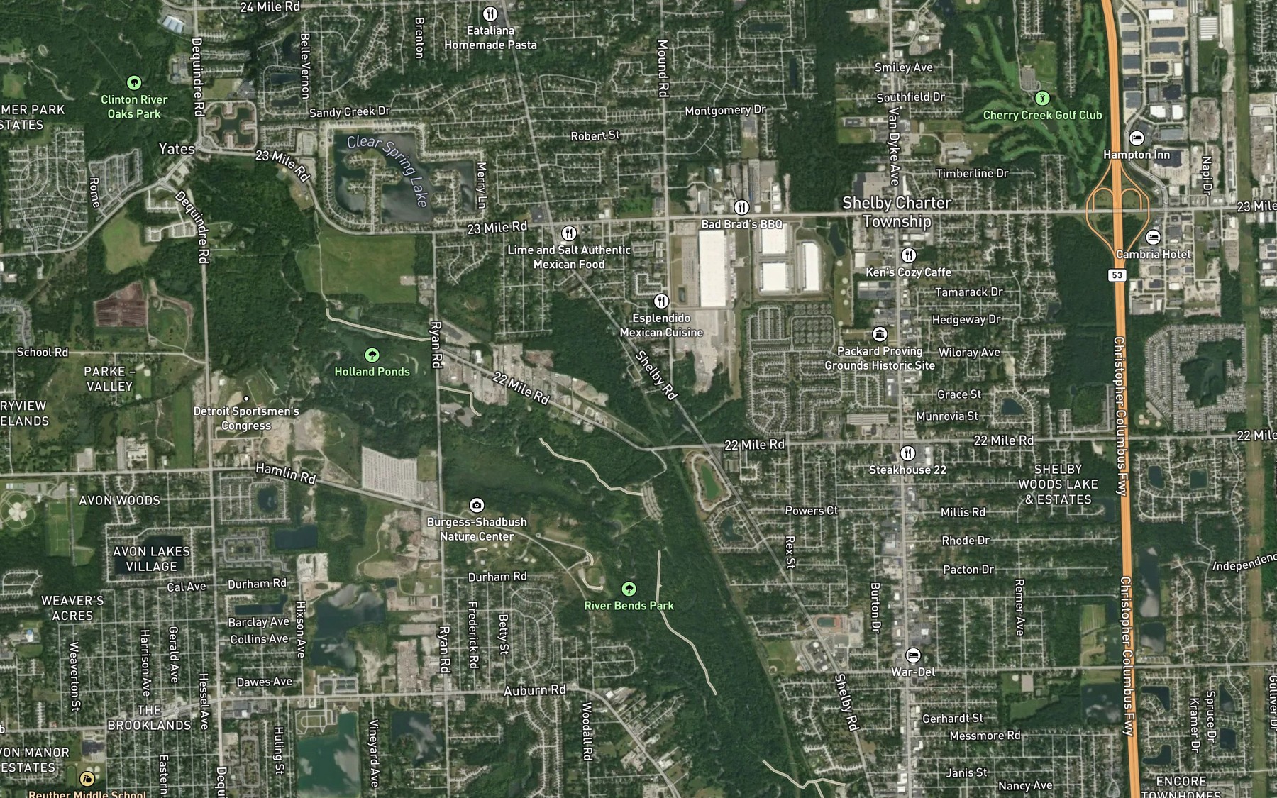 Satellite map of the Old Canal