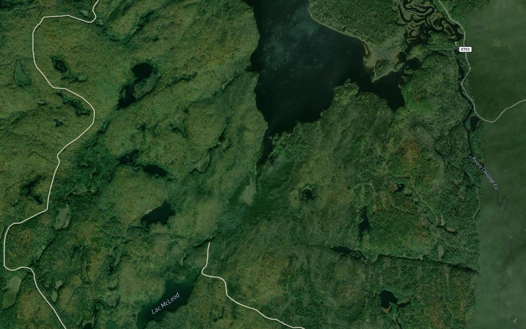 Satellite map of the Ruisseau McLeod