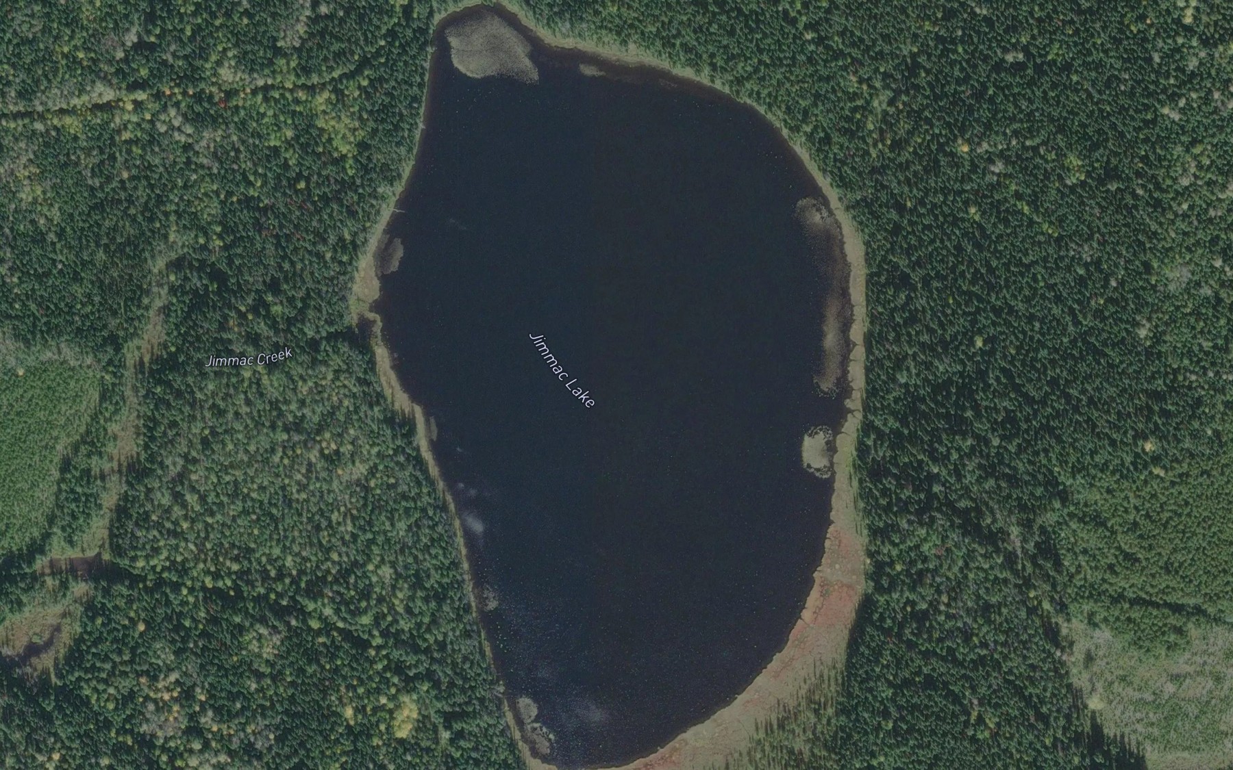 Satellite map of the Jimmac Lake