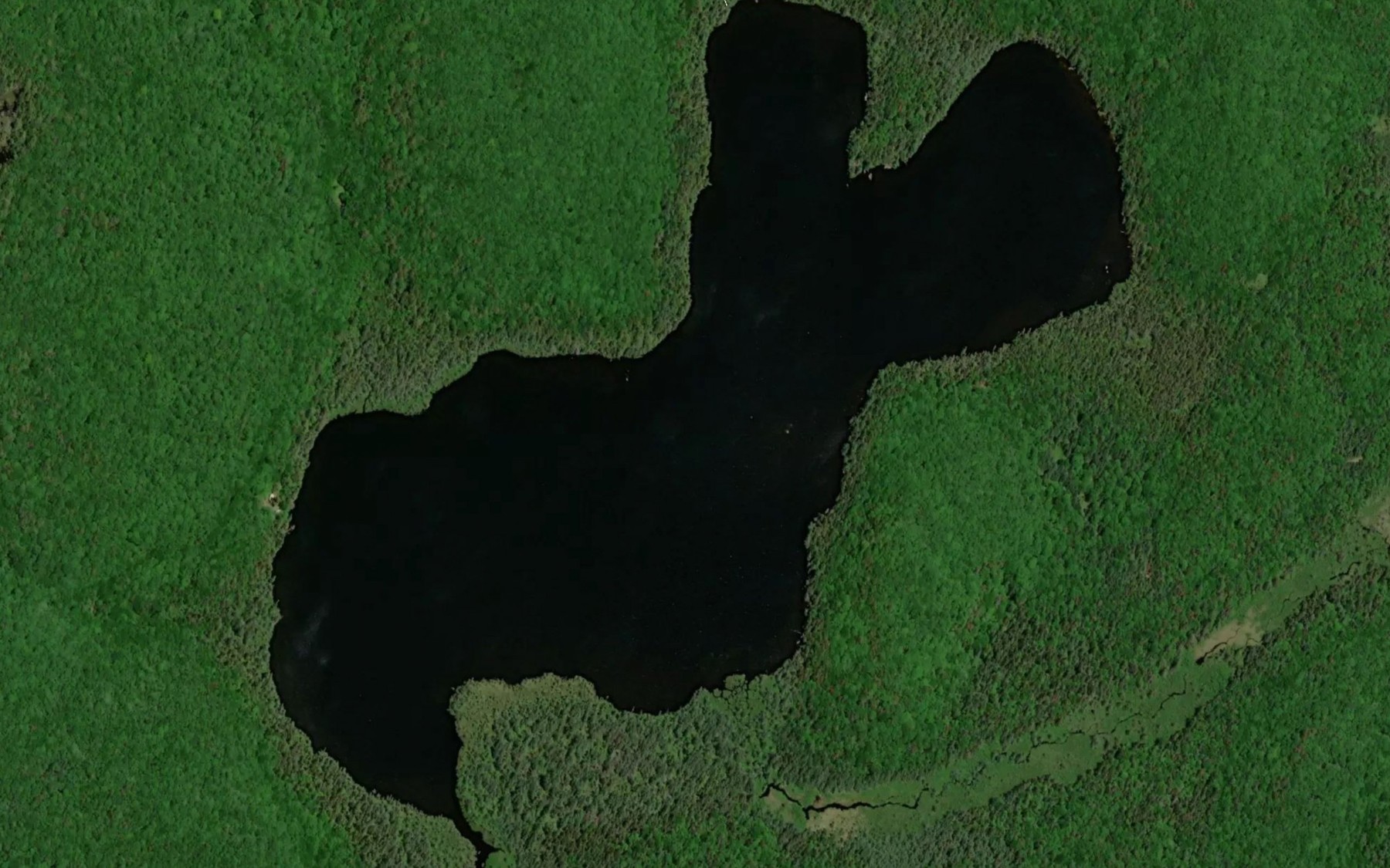 Satellite map of the Upper Redstone Lake