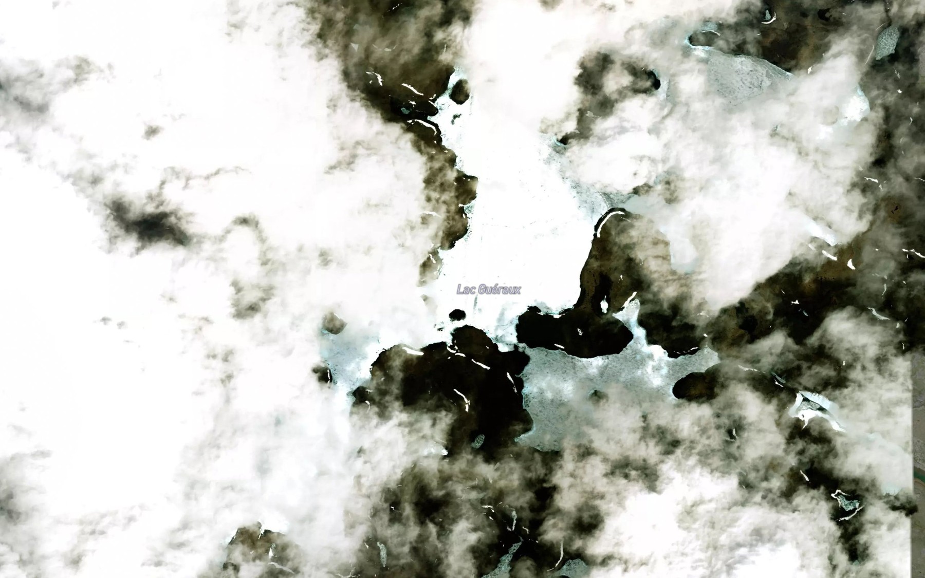 Satellite map of the Lac Gueraux