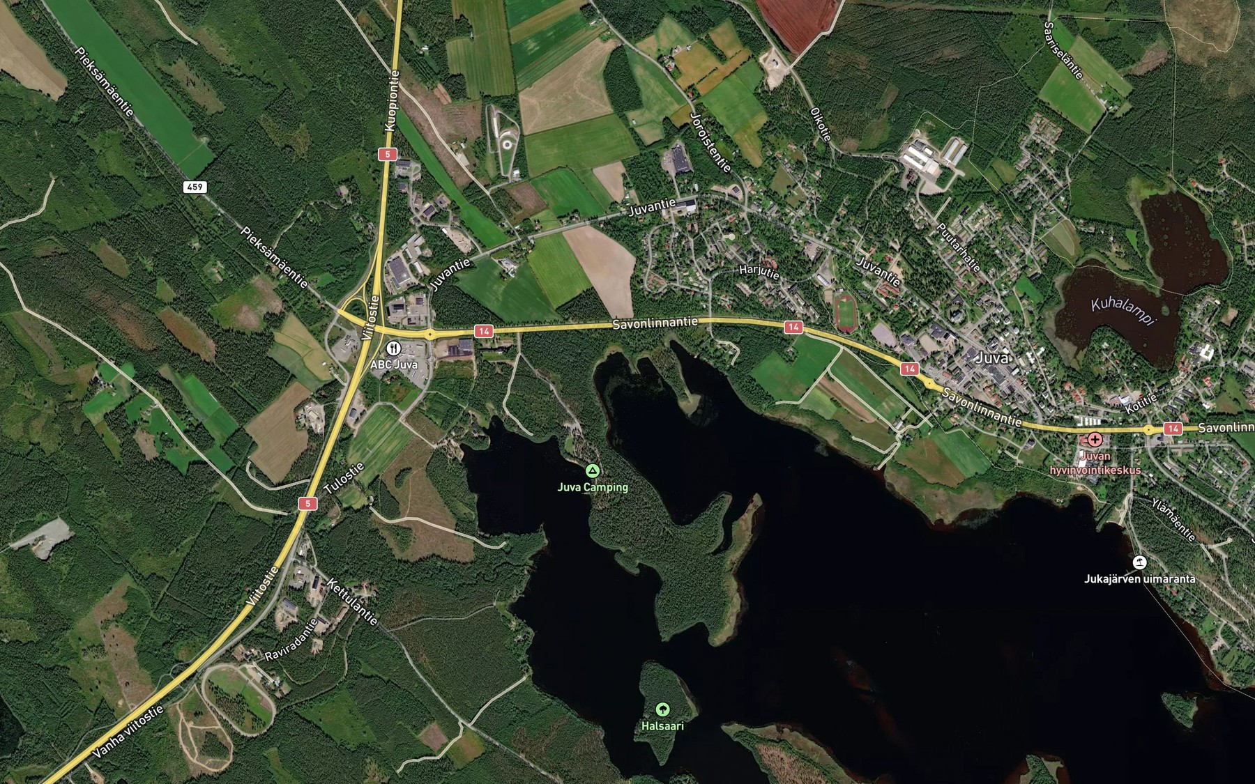 Satellite map of the Suolahti