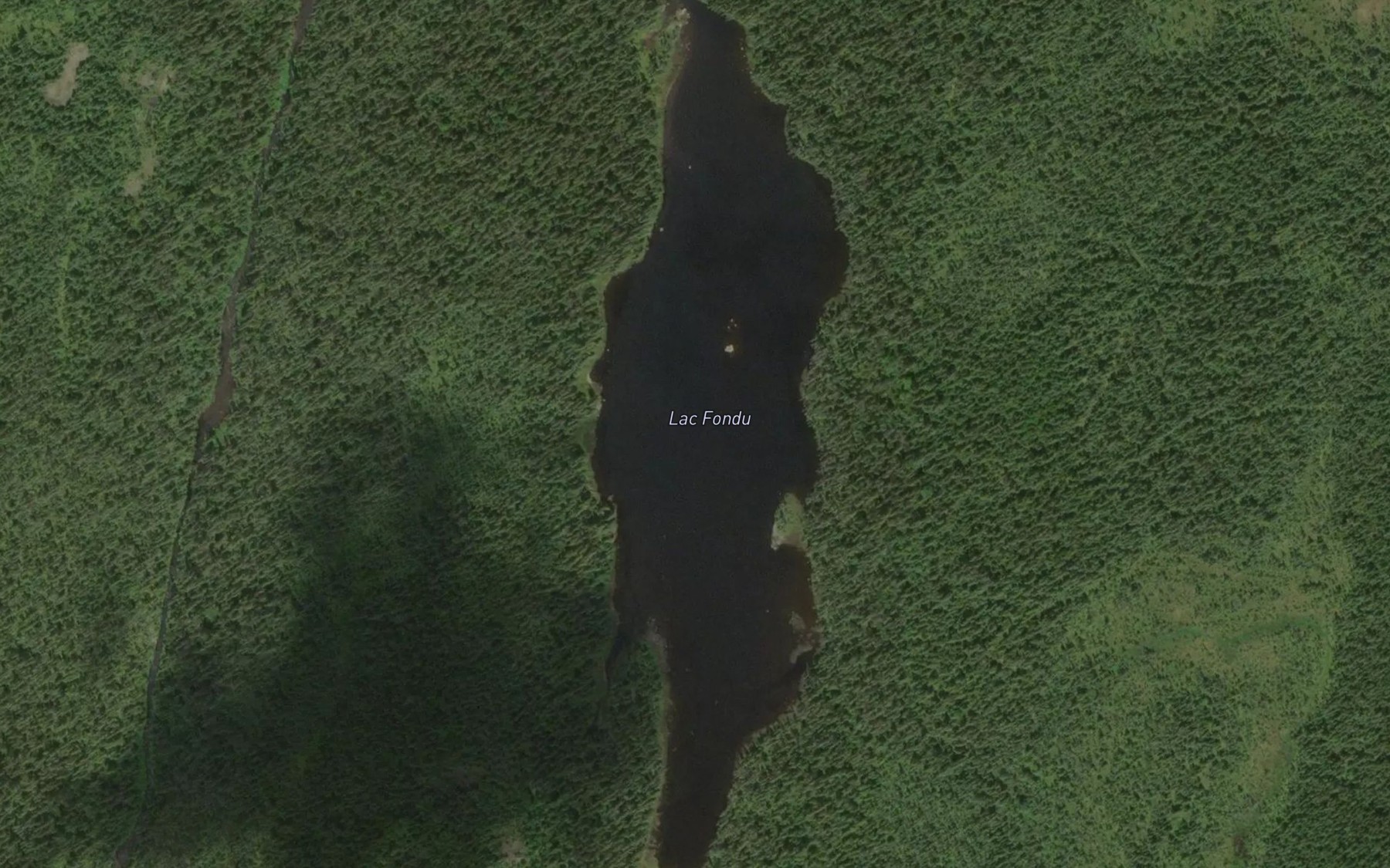 Satellite map of the Lac Fondu