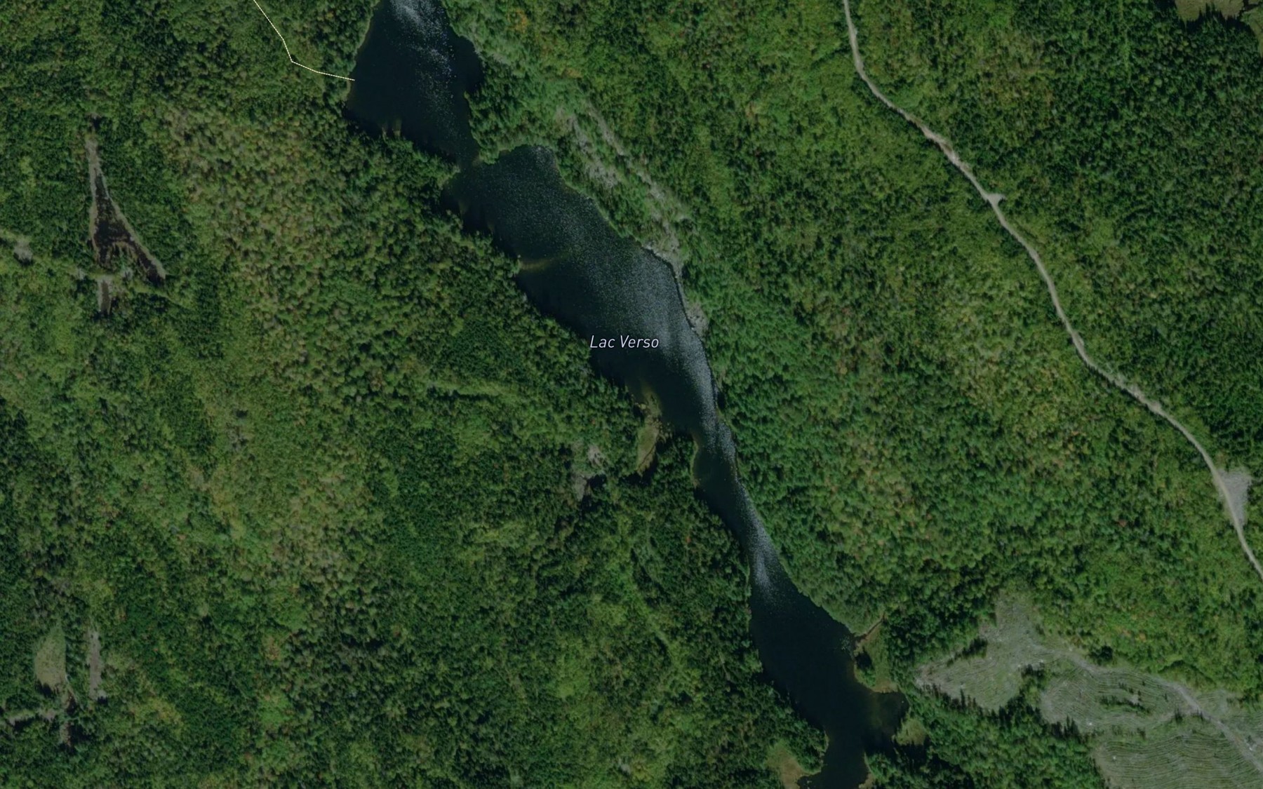 Satellite map of the Lac Verso