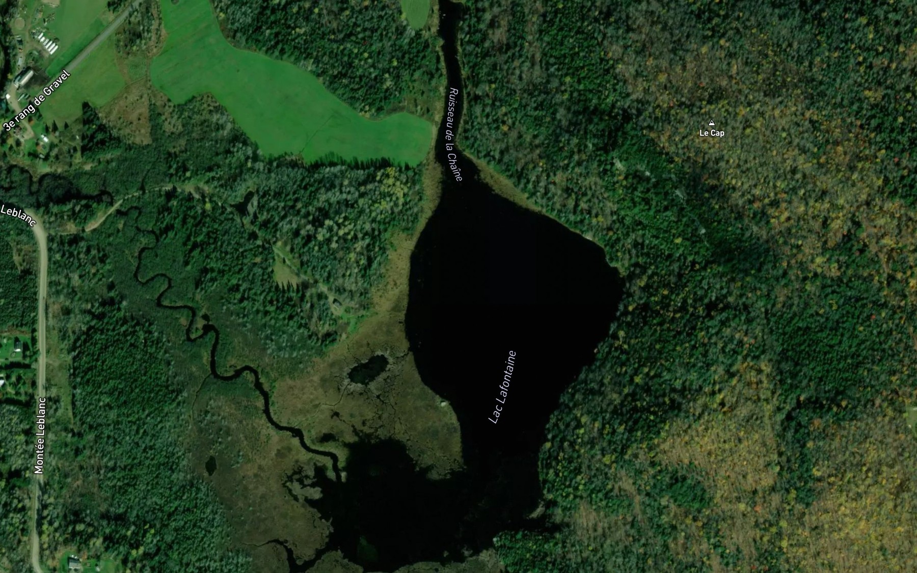 Satellite map of the Lac Lafontaine