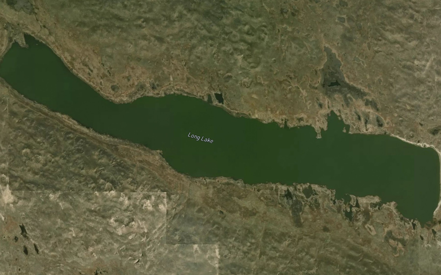 Satellite map of the Long Lake