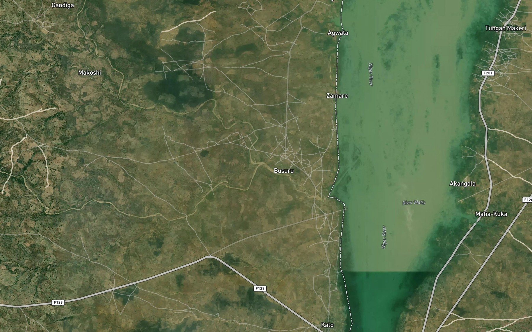 Satellite map of the River Guzuri