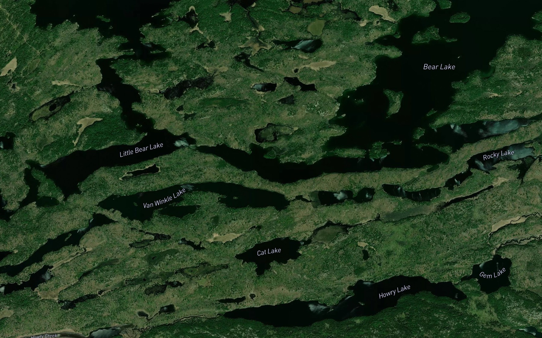 Satellite map of the Rocky Channel