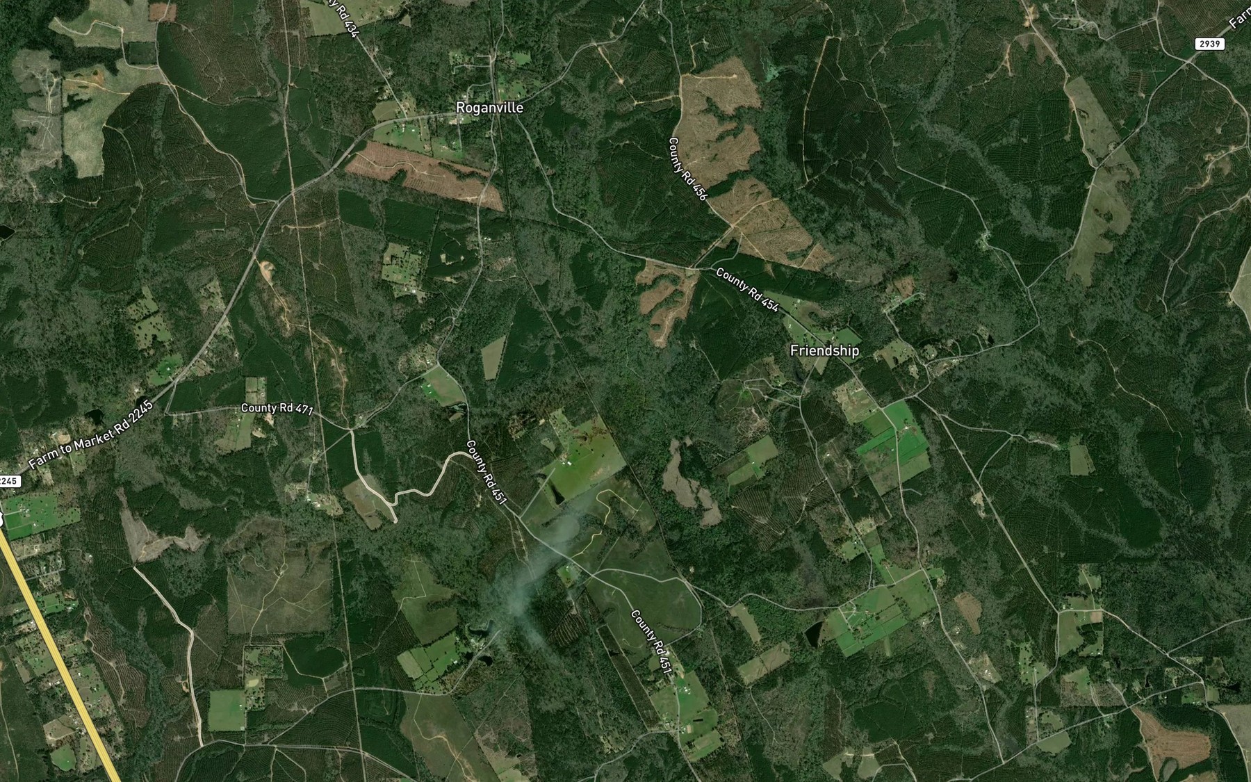 Satellite map of the Taylor Branch