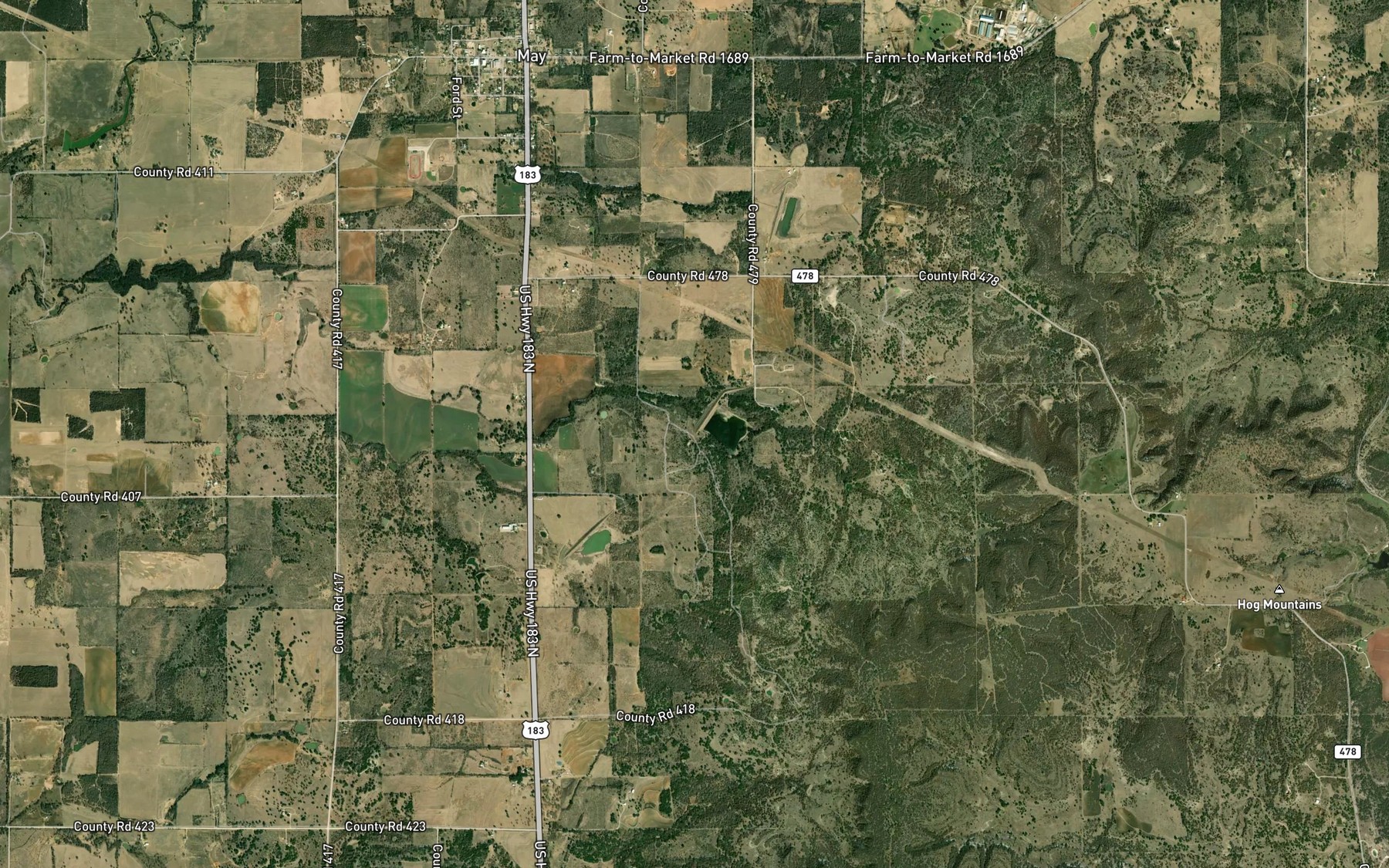 Satellite map of the Soil Conservation Service Site 32 Reservoir