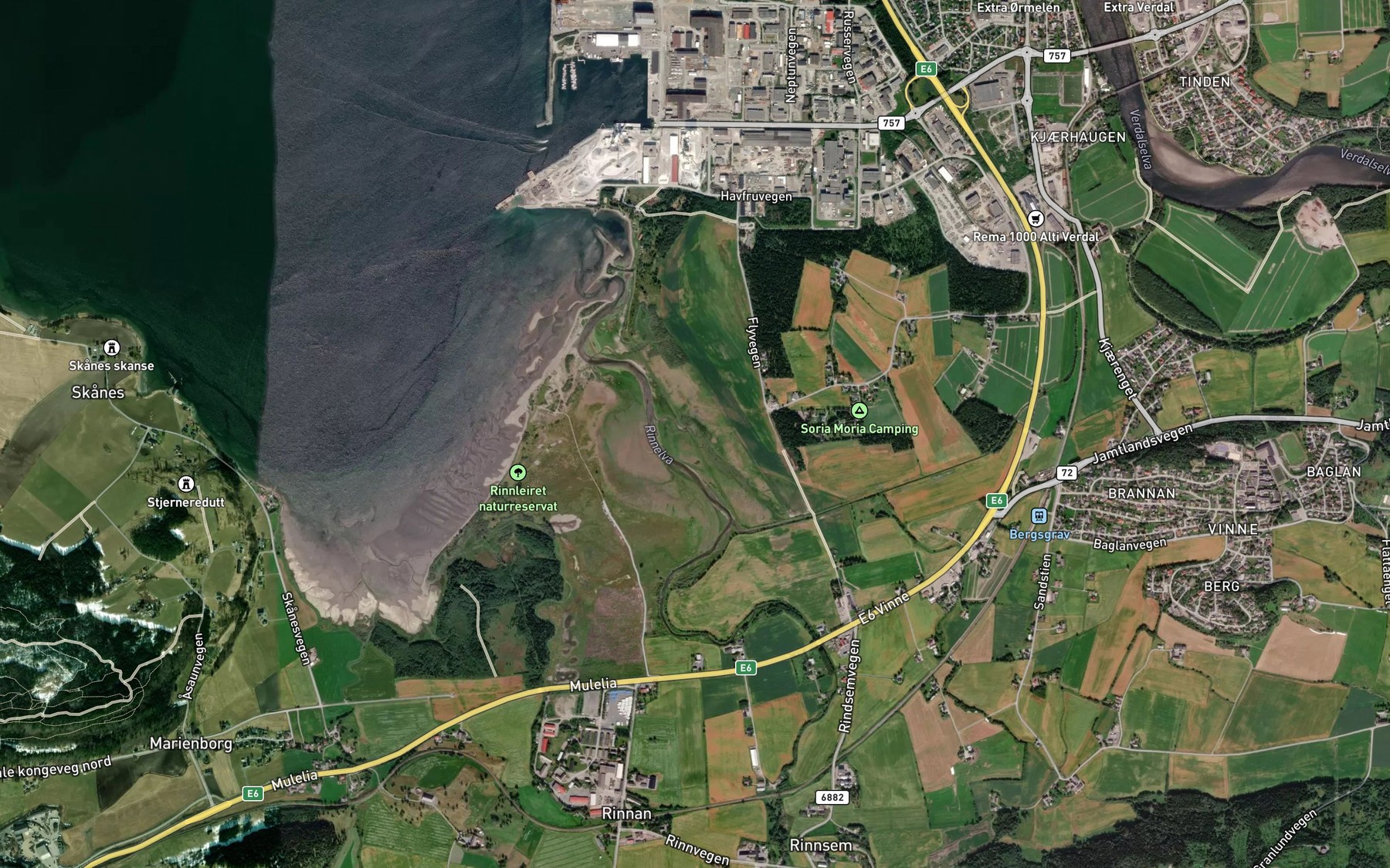 Satellite map of the Valbekken