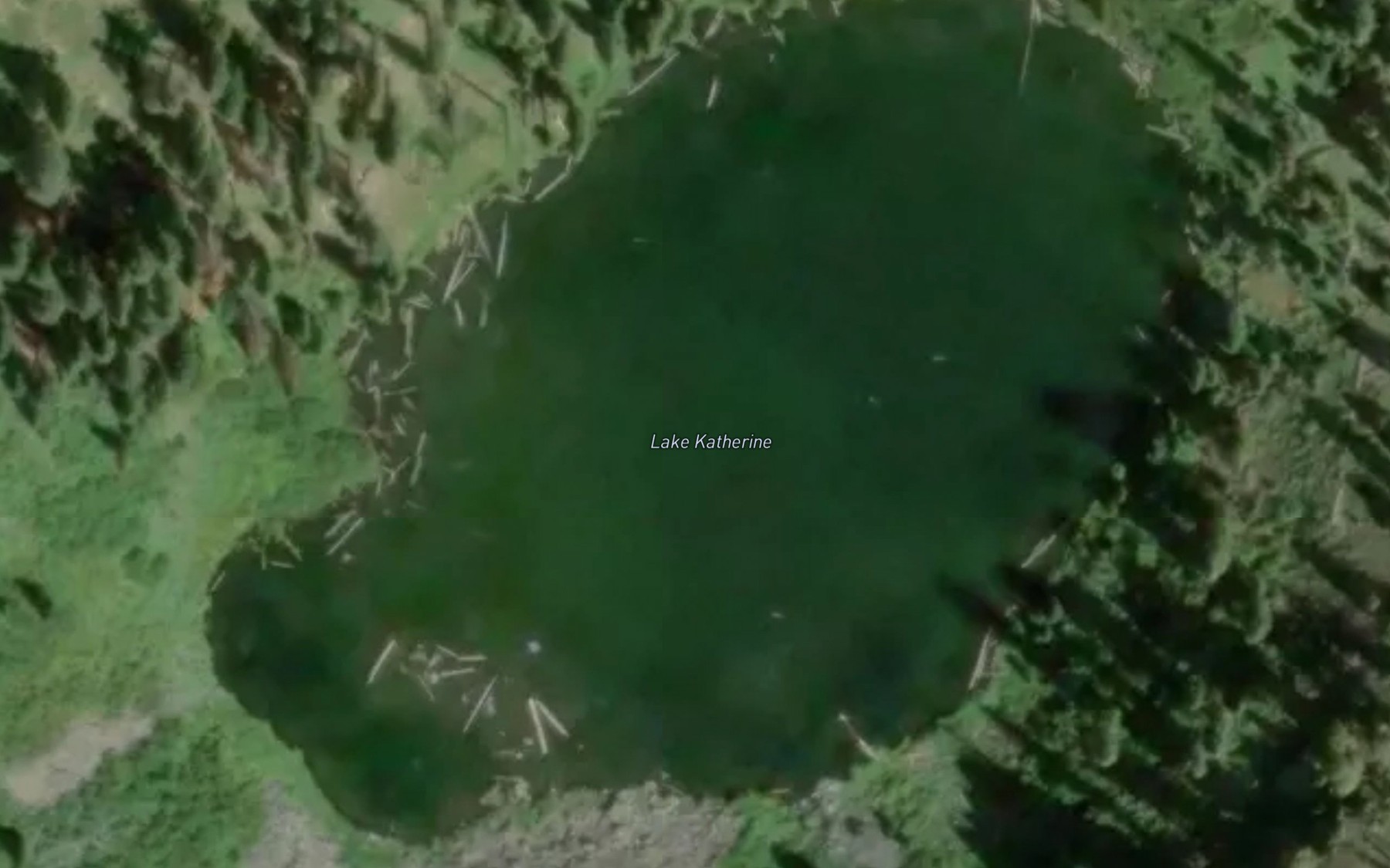 Satellite map of the Lake Katherine
