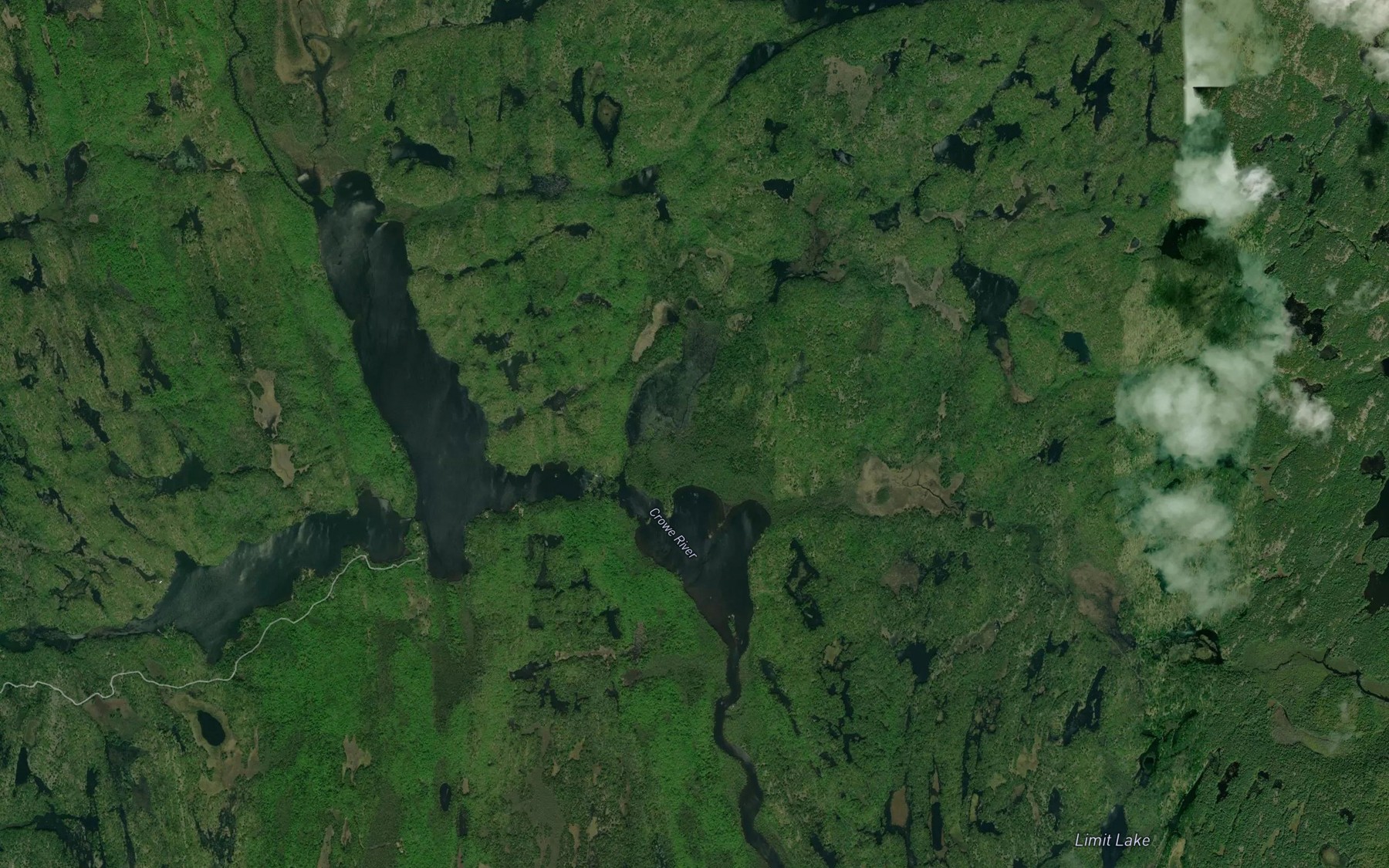 Satellite map of the Copeway Creek