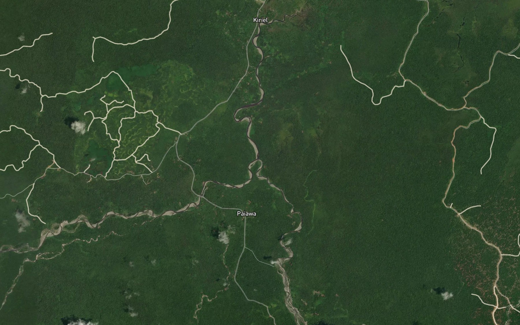 Satellite map of the Lipan River